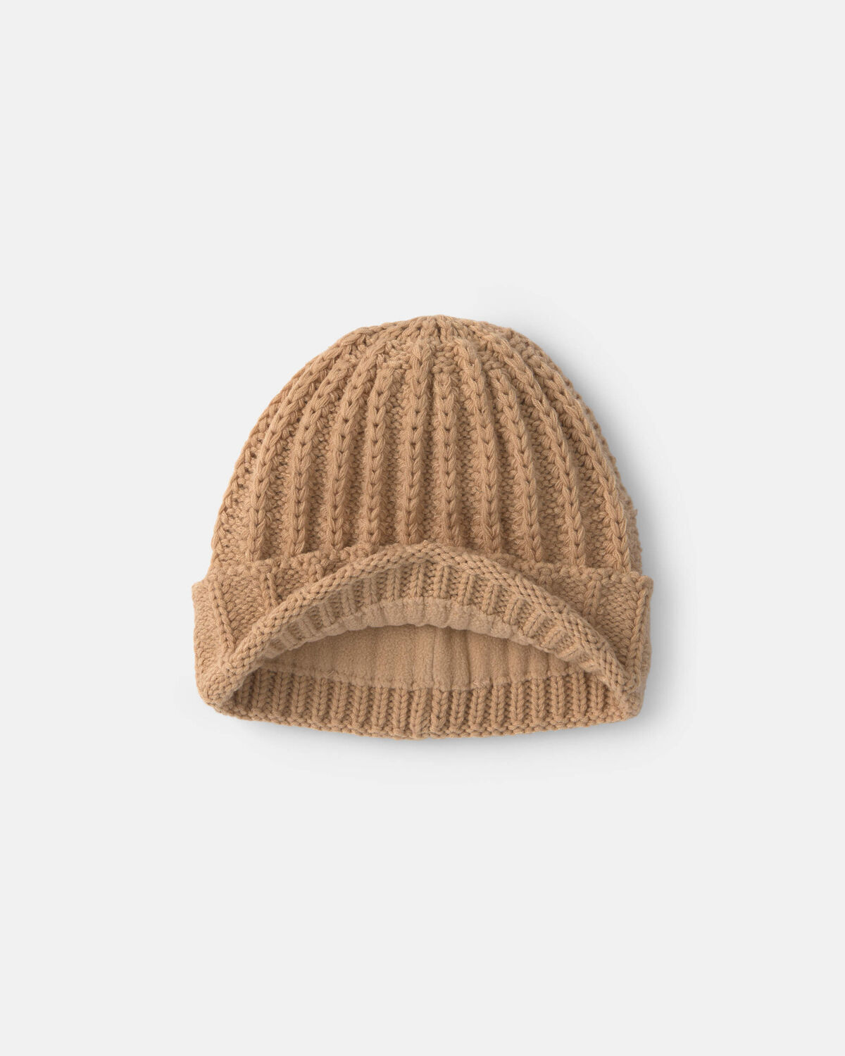 Toddler Boy Ribbed Beanie - Brown - Image 2