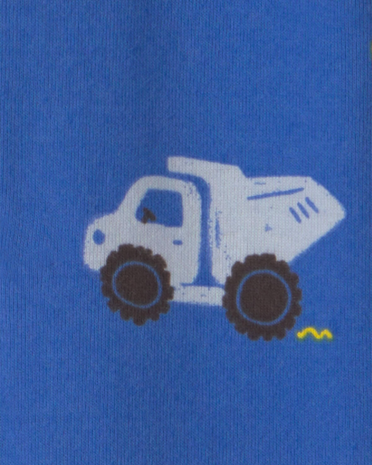 Toddler Boy 1-Piece Construction 100% Cotton Snug Fit Footed Pajama - Blue - Image 3