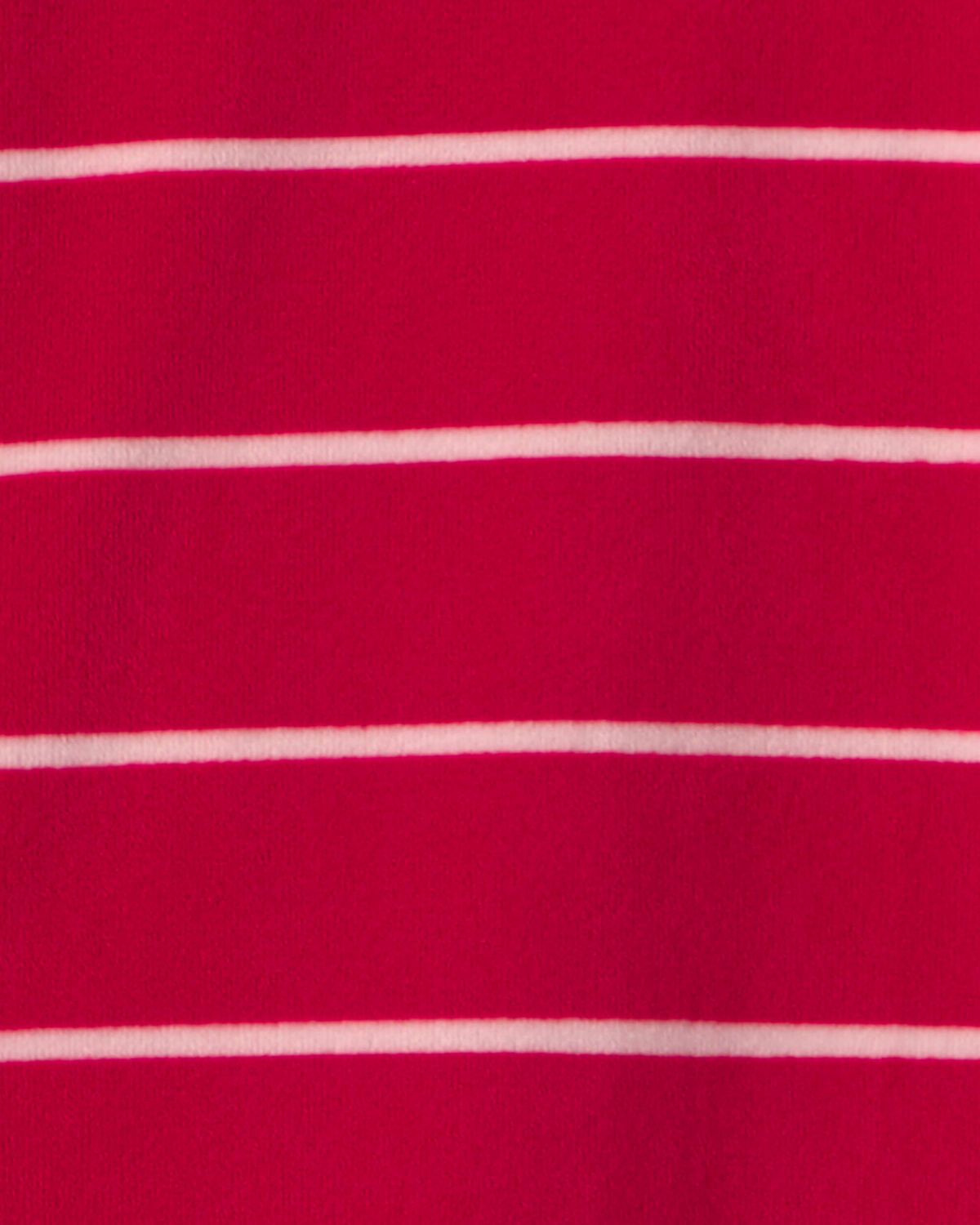 Toddler Boy 1-Piece Moose Striped DreamPlush Snug Fit Footed Pajama - Red - Image 3