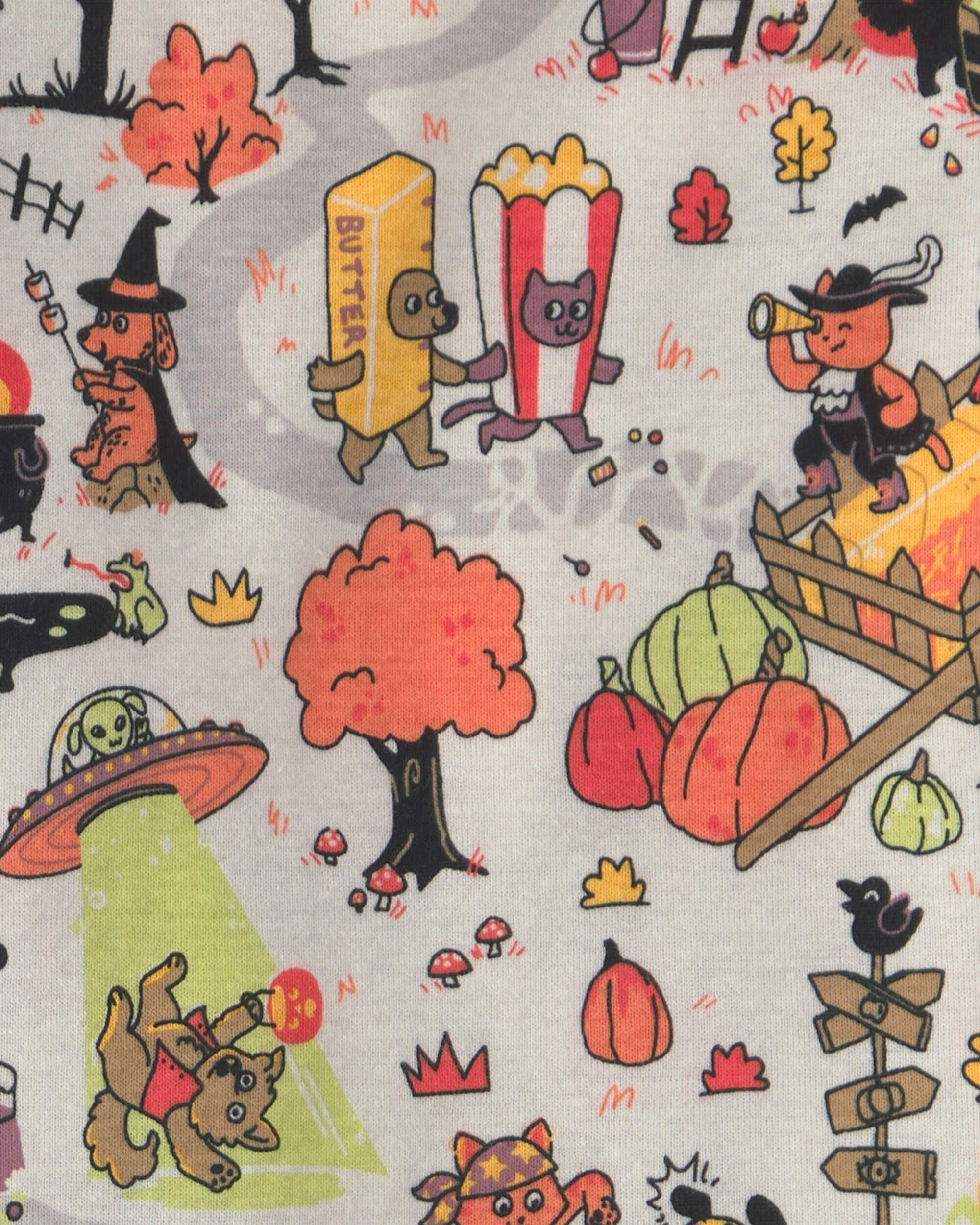 Toddler 2-Piece Halloween Scavenger Hunt 100% Cotton Snug Fit Pajama Set - Image 5