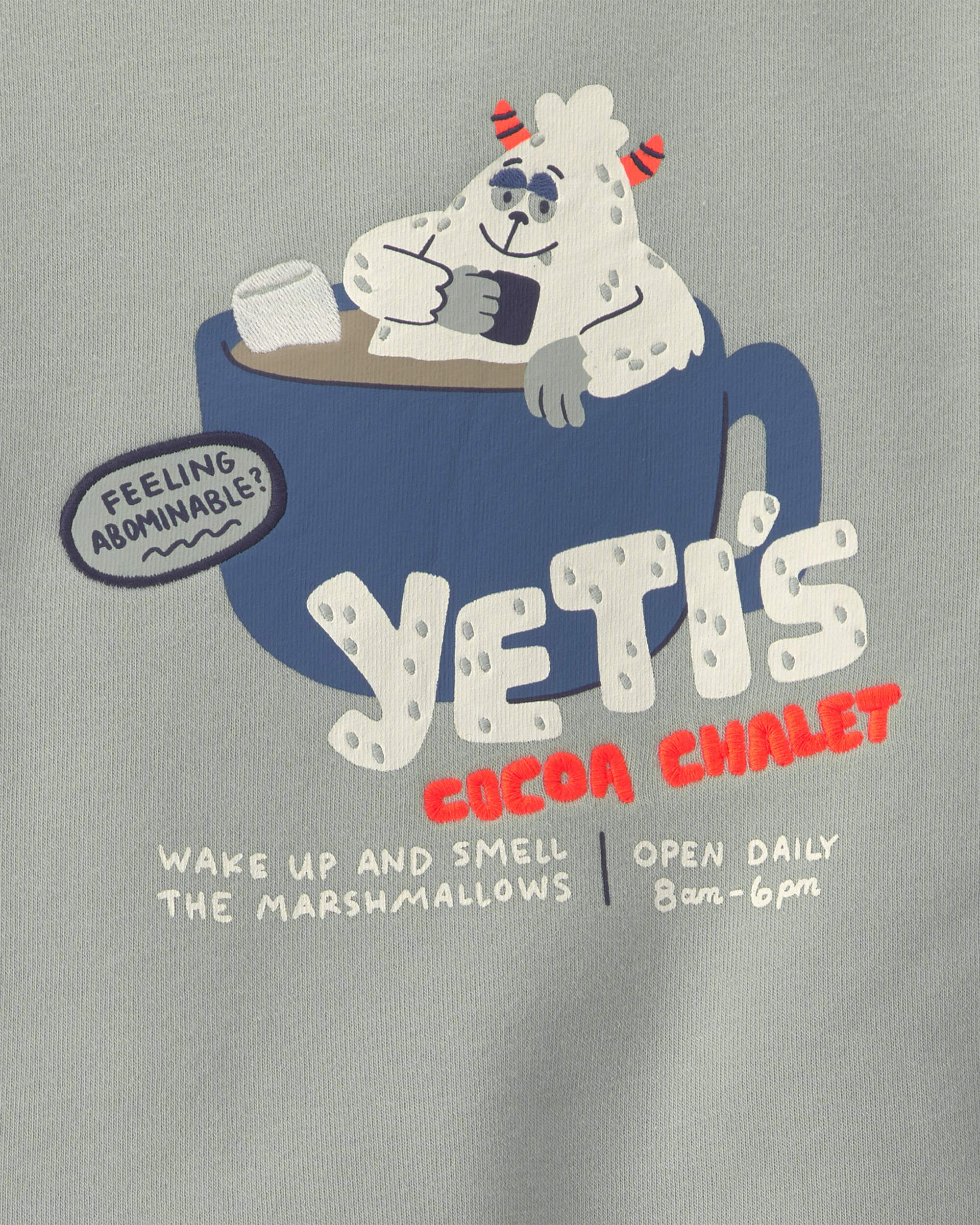 Toddler Boy 2-Piece Yeti Fleece Long-Sleeve Top & Pant Set - Grey/Blue - Image 5