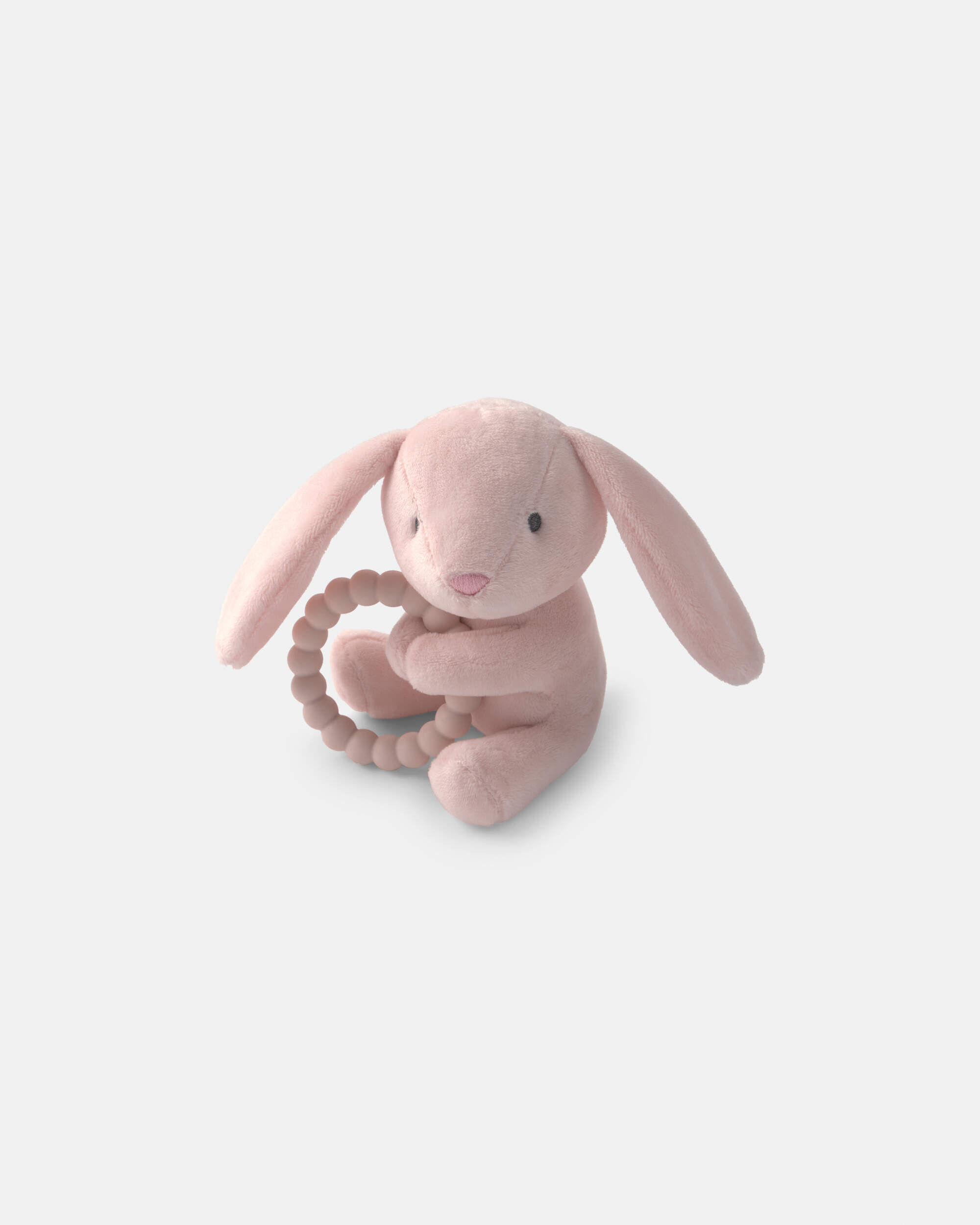 Girls Bunny Plush Teether - Pink - Image 3