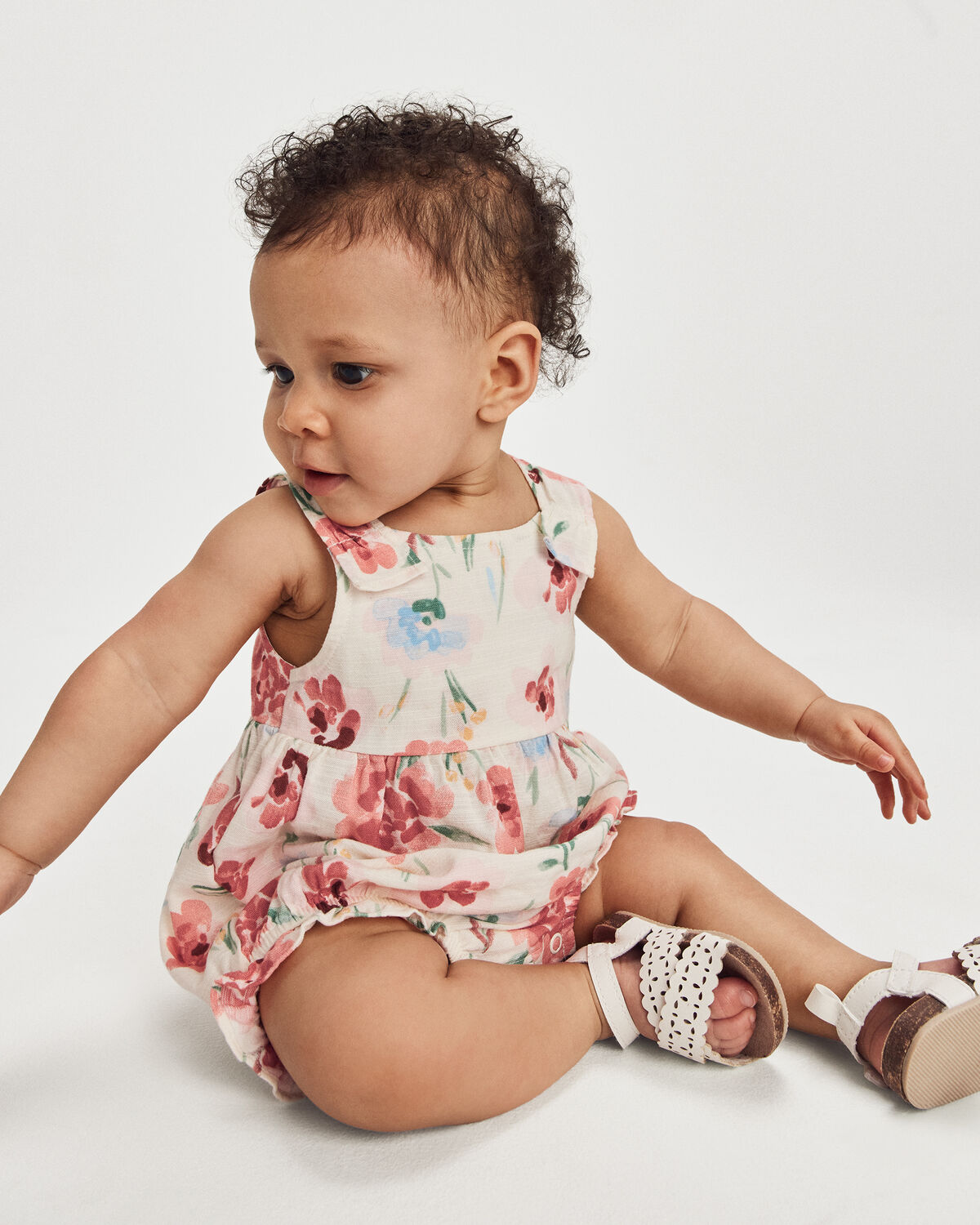 Baby Girl 2-Piece Floral Cardigan & Bubble Set - Pink - Image 2