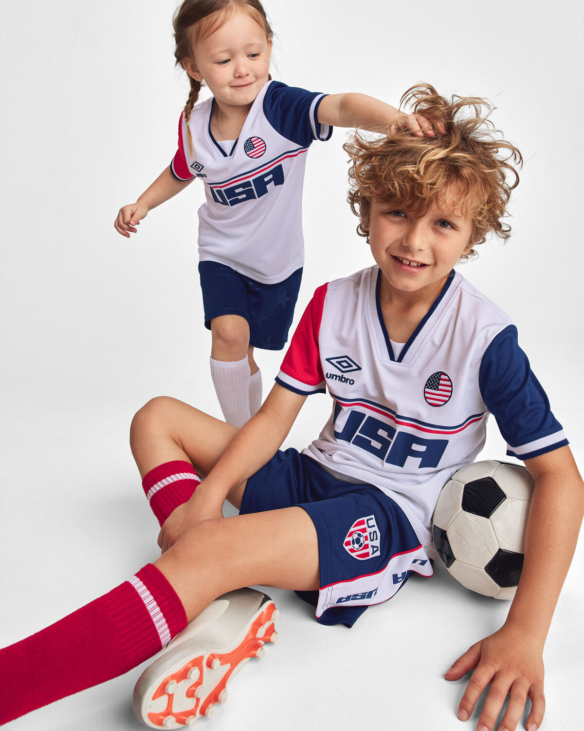 Girls Umbro USA Active Skort - Navy Blue - Image 3