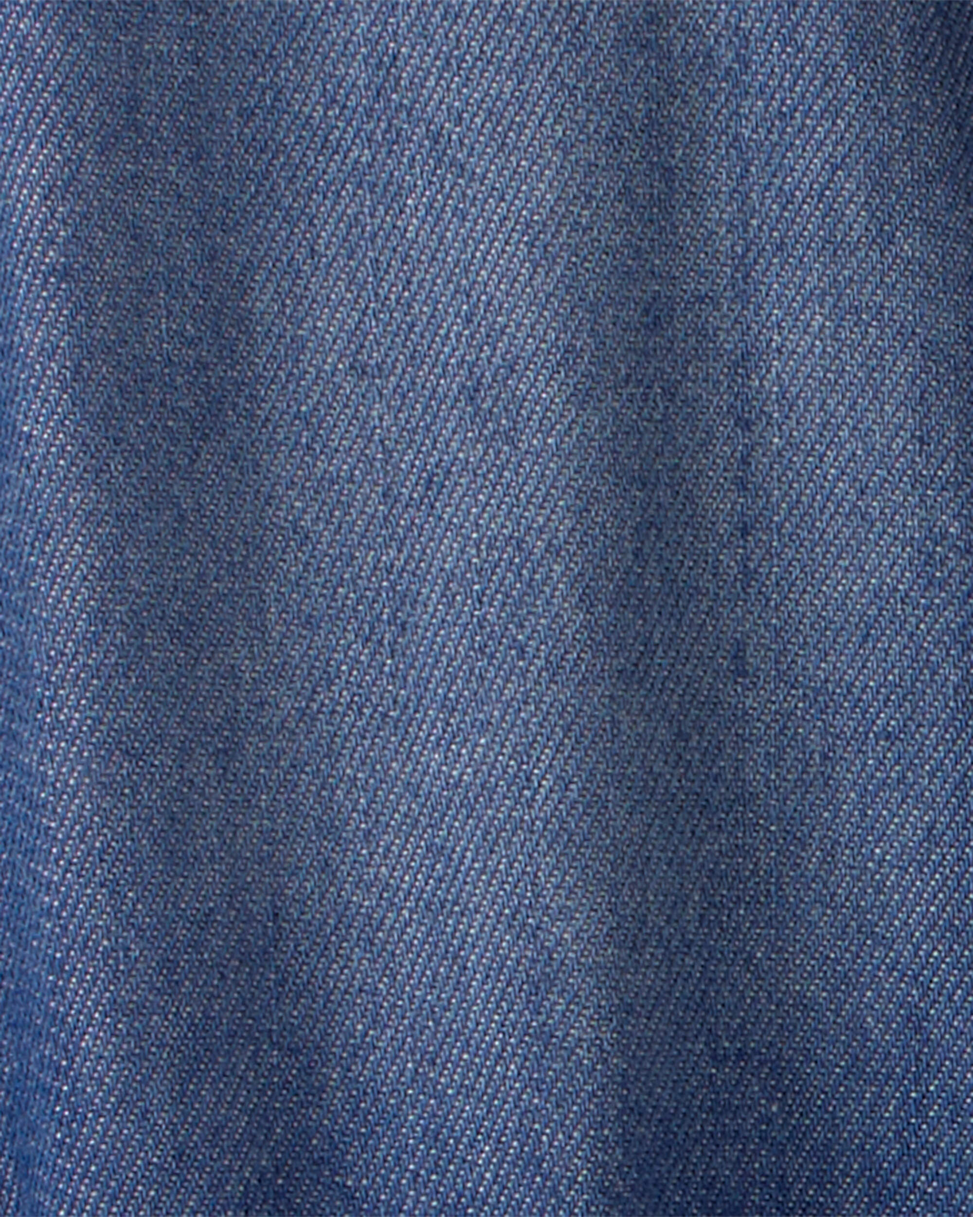 Toddler Girl Denim Long-Sleeve Dress - Medium Wash - Image 5