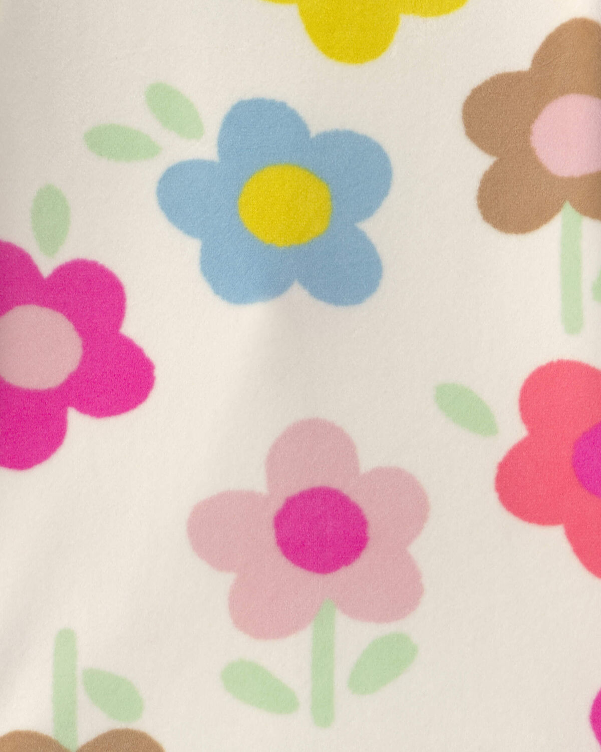 Toddler Girl 2-Piece Floral DreamPlush Snug Fit Pajama Set - Image 2
