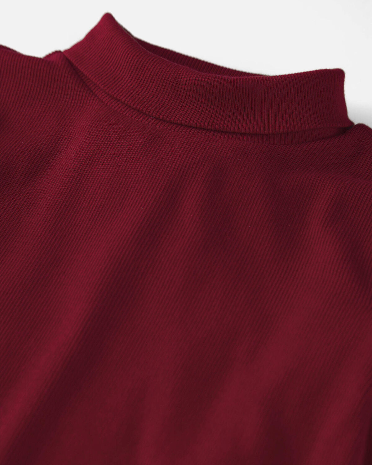 Toddler Girl 2-Pack Organic Cotton Ribbed Mock Neck Tops - Image 2