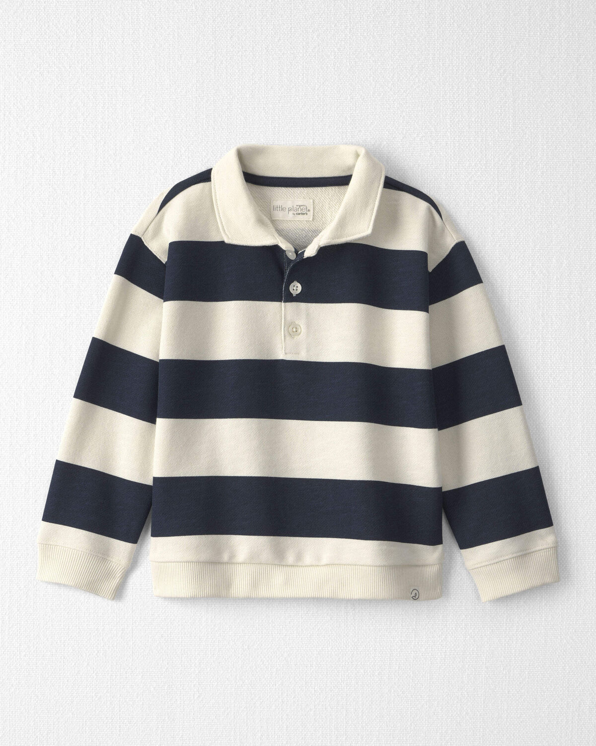 Toddler Boy Organic Cotton French Terry Rugby Polo