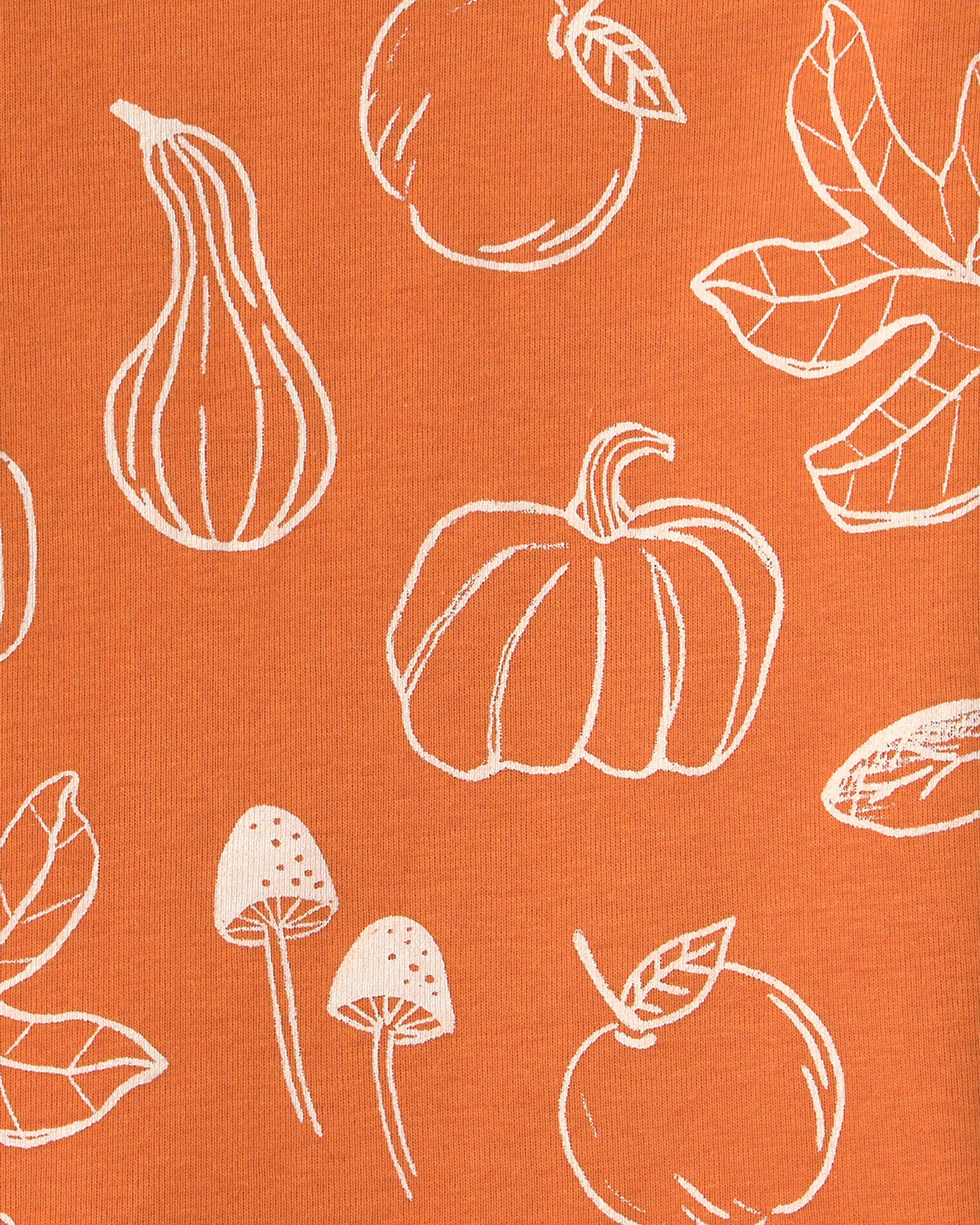 Toddler 2-Piece Organic Cotton Pajamas in Autumn Gourds - Image 4