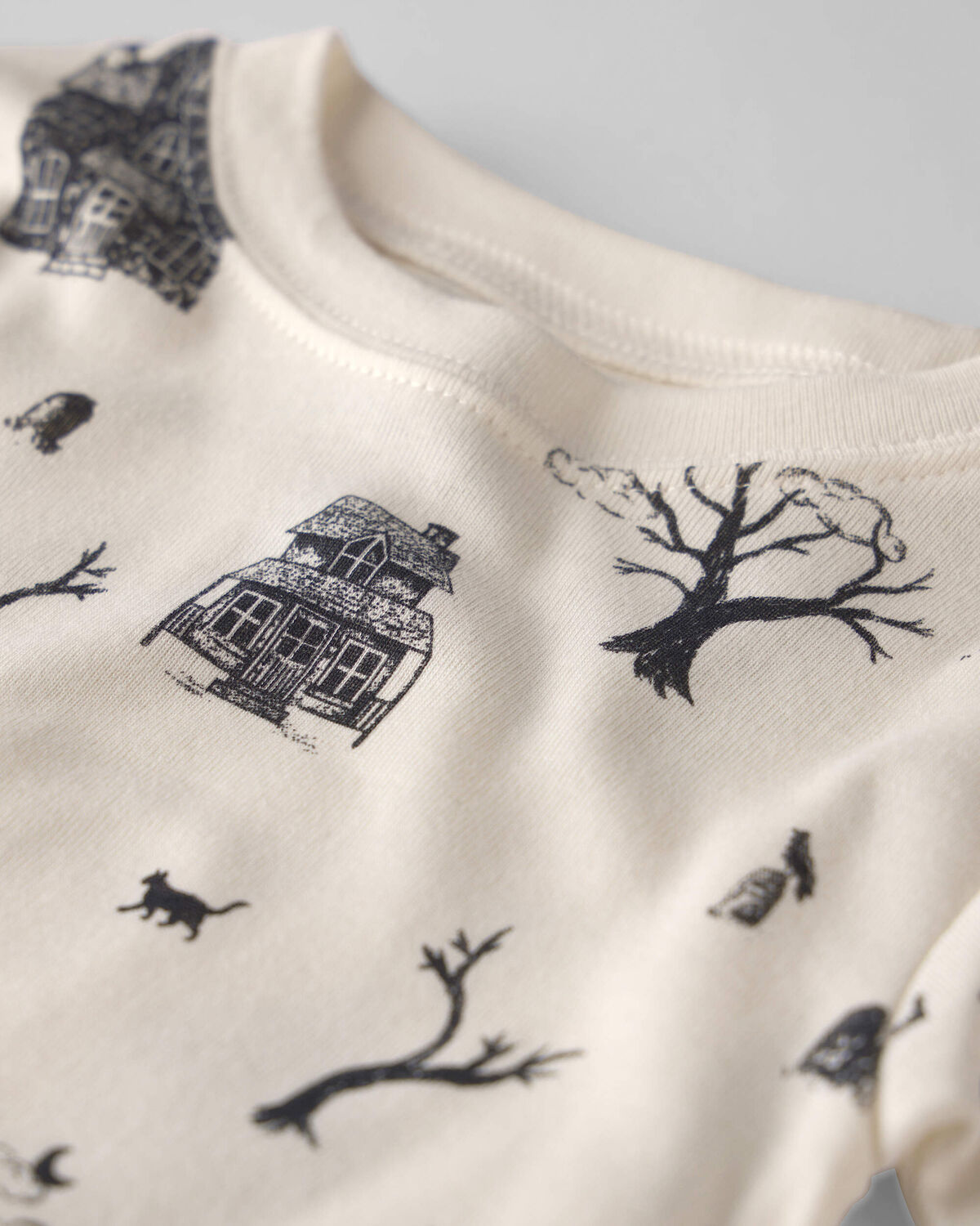 Toddler 2-Piece Organic Cotton Pajamas in Spooky Village - Image 3