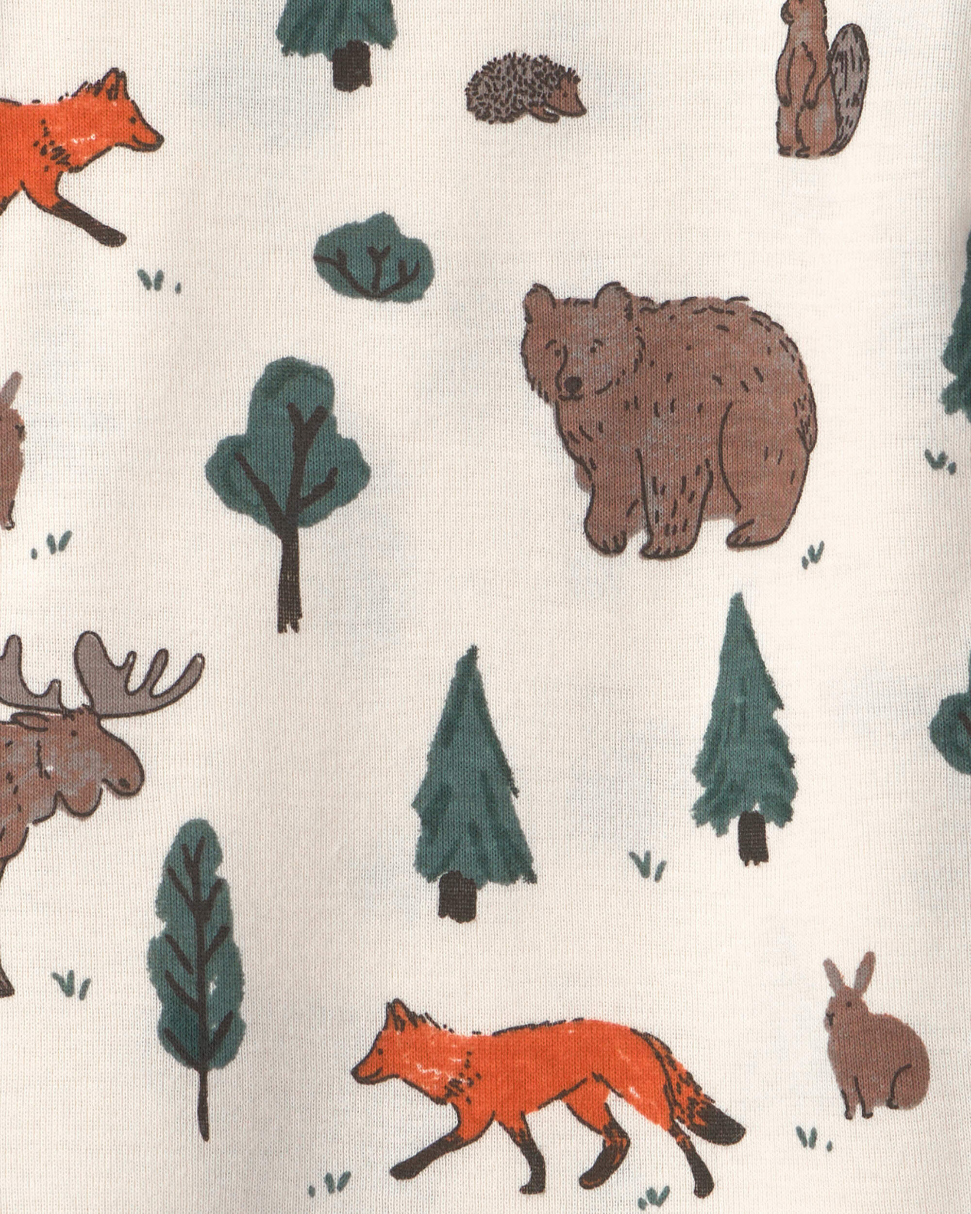 Toddler 2-Piece Organic Cotton Pajamas in Woodland Creatures - Image 5