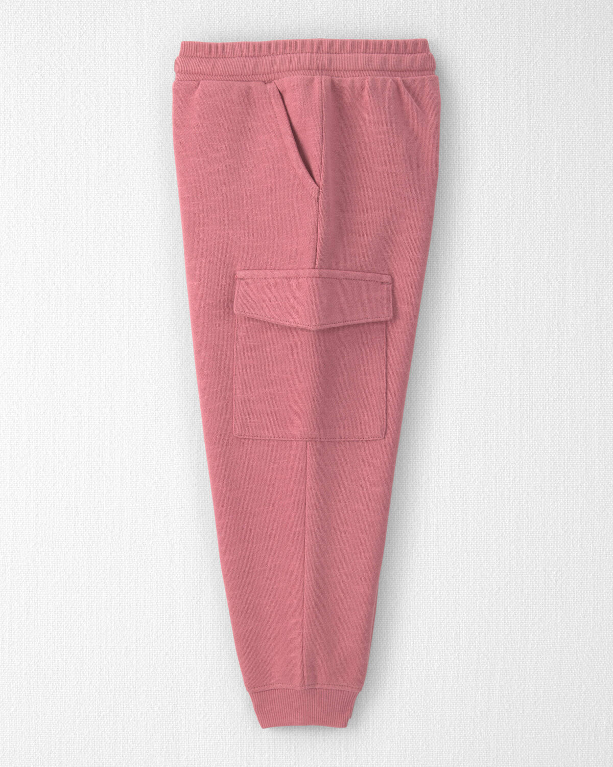 Toddler Girl Organic Cotton French Terry Cargo Pants - Image 3