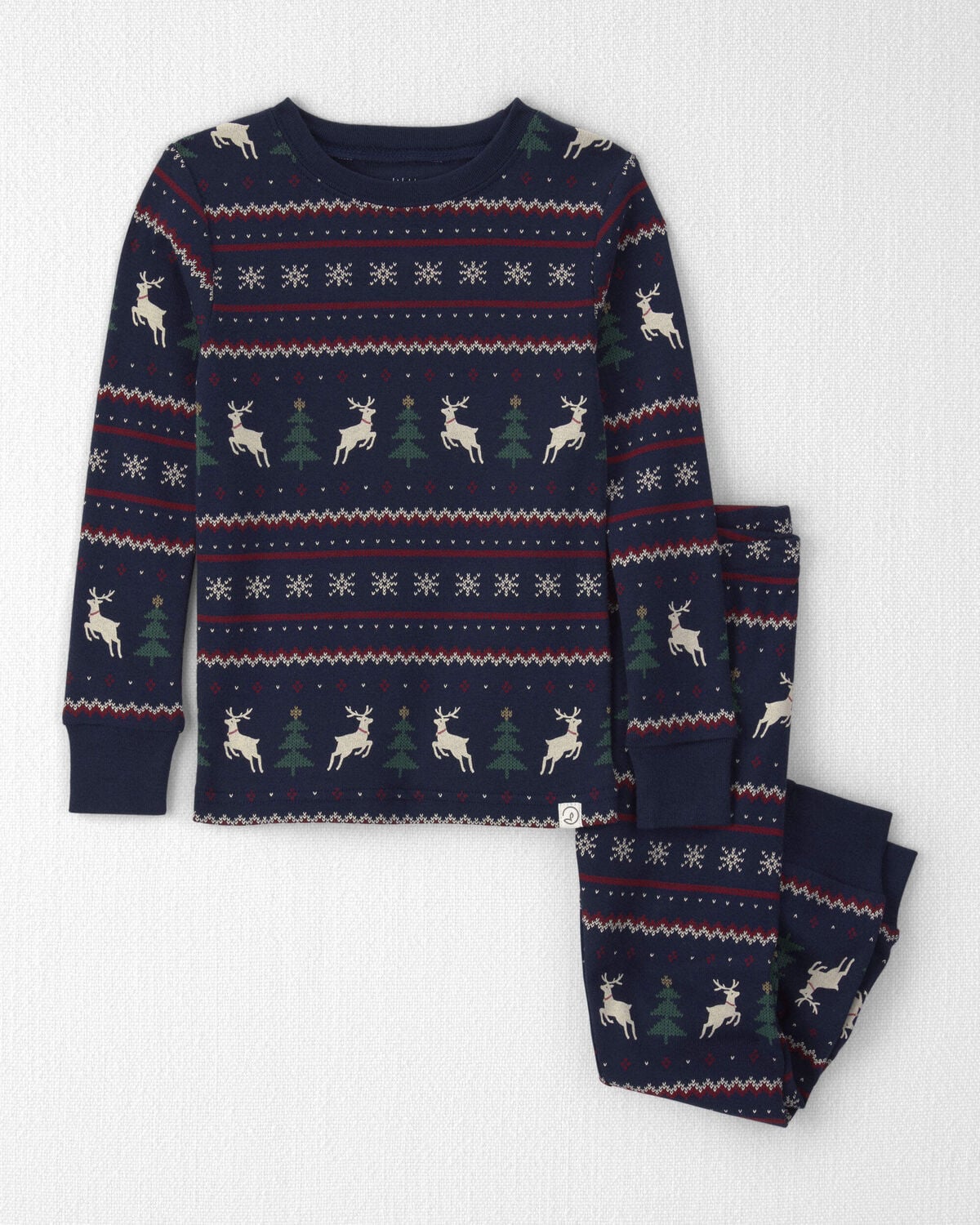 Toddler 2-Piece Organic Cotton Fair Isle Pajamas
