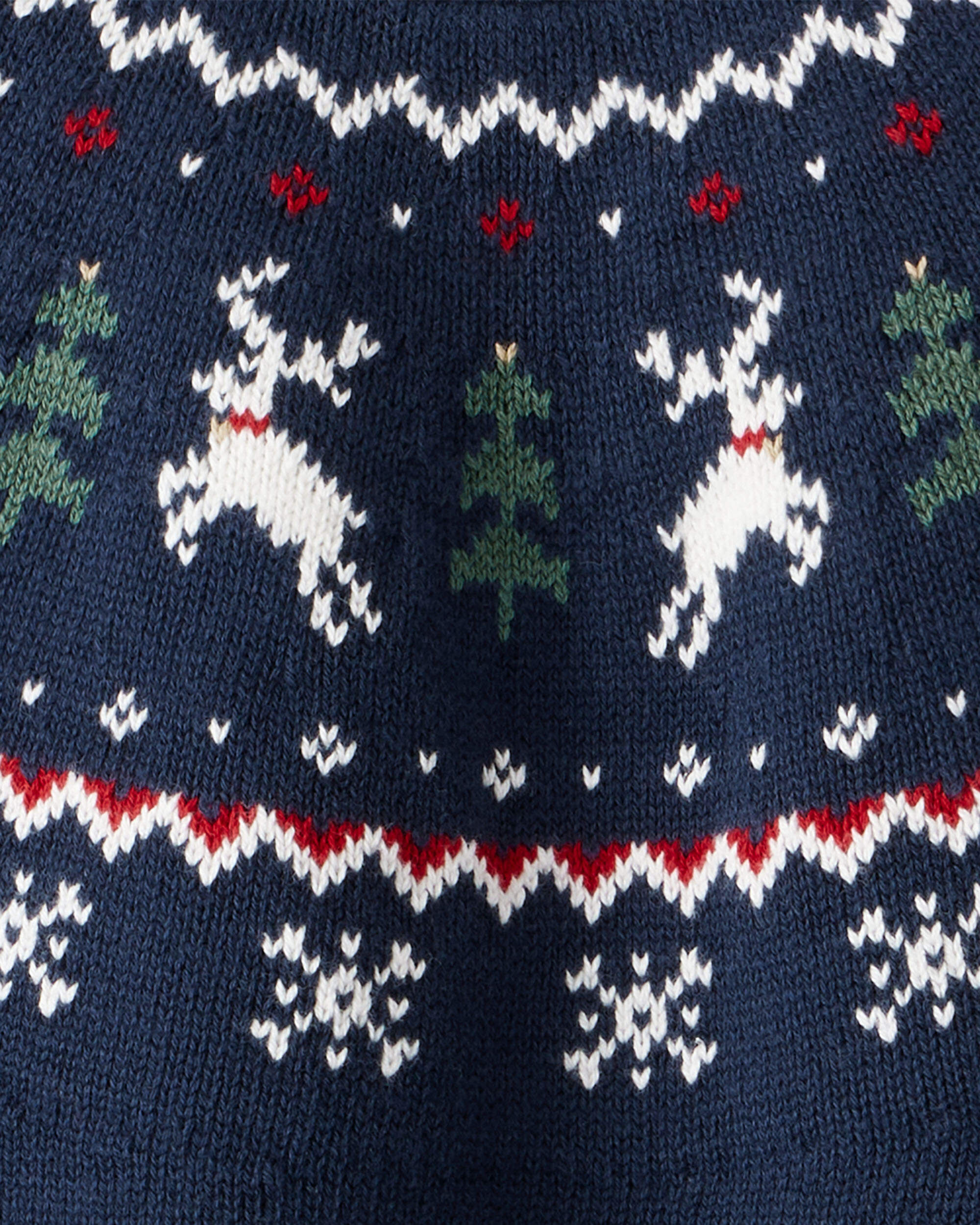 Toddler Organic Cotton Fair Isle Sweater Knit Pullover - Image 5
