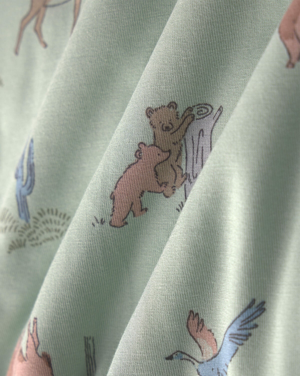 Toddler Boy 2-Piece Desert PurelySoft™ Snug Fit Pajama Set - Green - Image 3