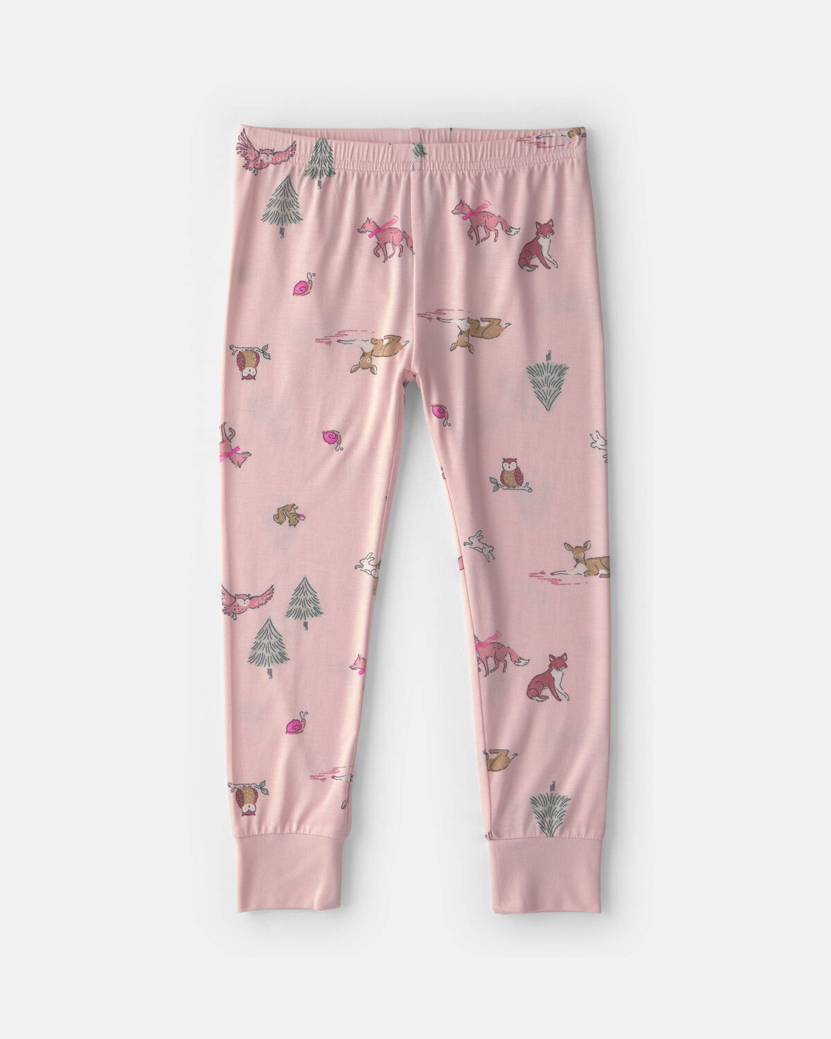 Toddler Girl 2-Piece Woodland PurelySoft™ Snug Fit Pajama Set - Pink - Image 2