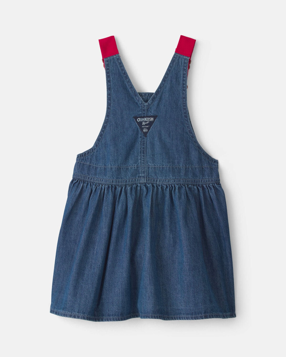 Toddler Girl Chambray Denim Skirtall - Medium Wash - Image 2