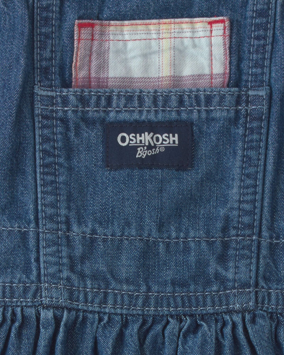 Toddler Girl Chambray Denim Skirtall - Medium Wash - Image 3
