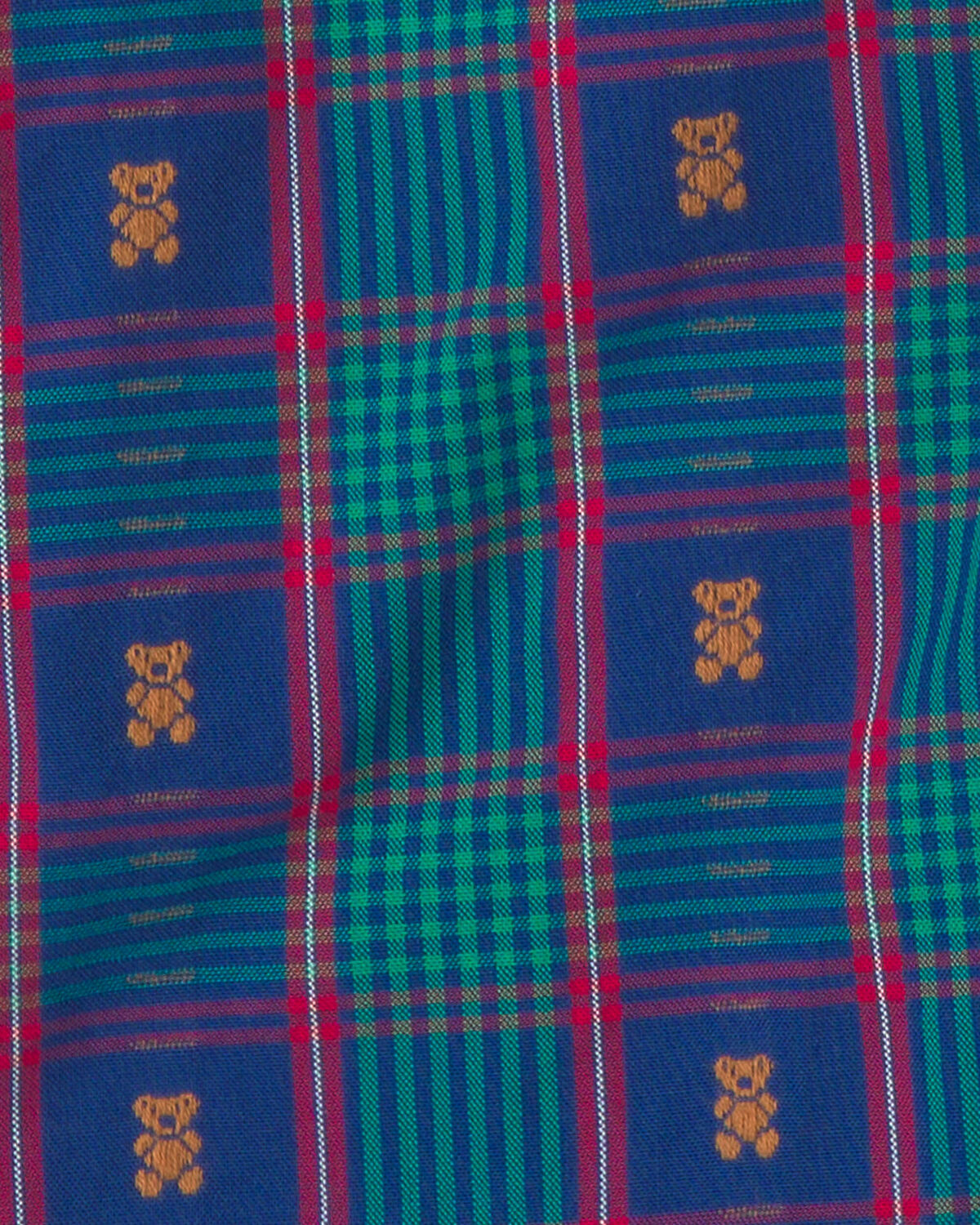 Toddler Girl Plaid Bear Overalls - Blue - Image 3