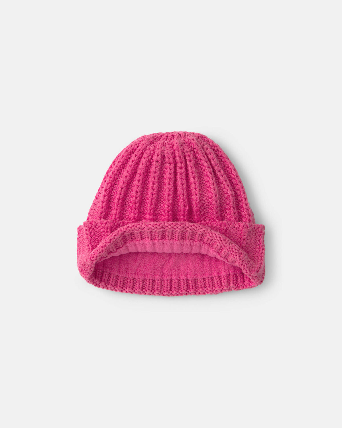 Toddler Girl Ribbed Beanie - Pink - Image 2