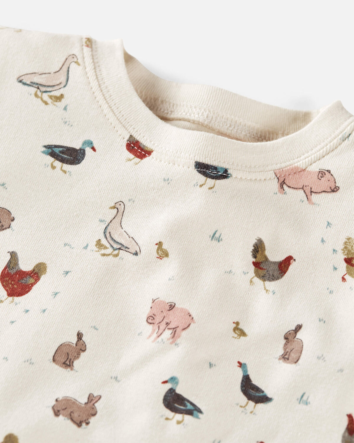 Toddler Organic Cotton Pajamas in Farm Friends - Image 2