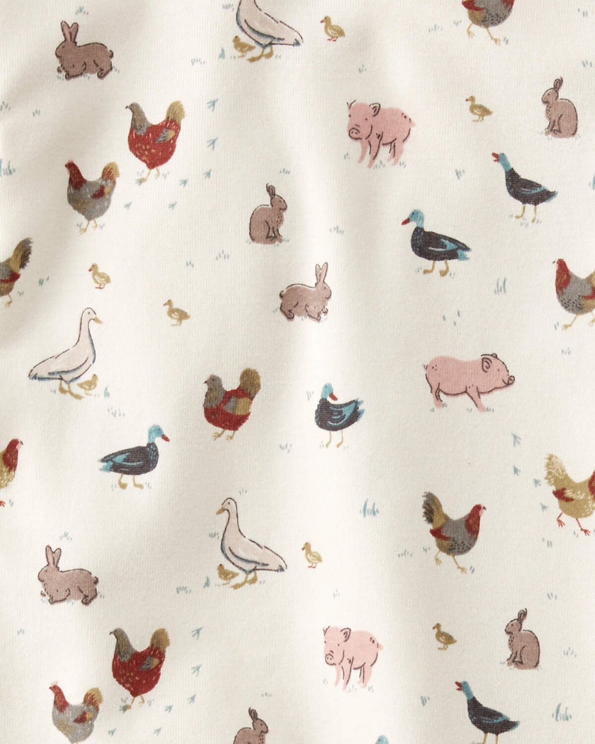 Toddler Organic Cotton Pajamas in Farm Friends - Image 3
