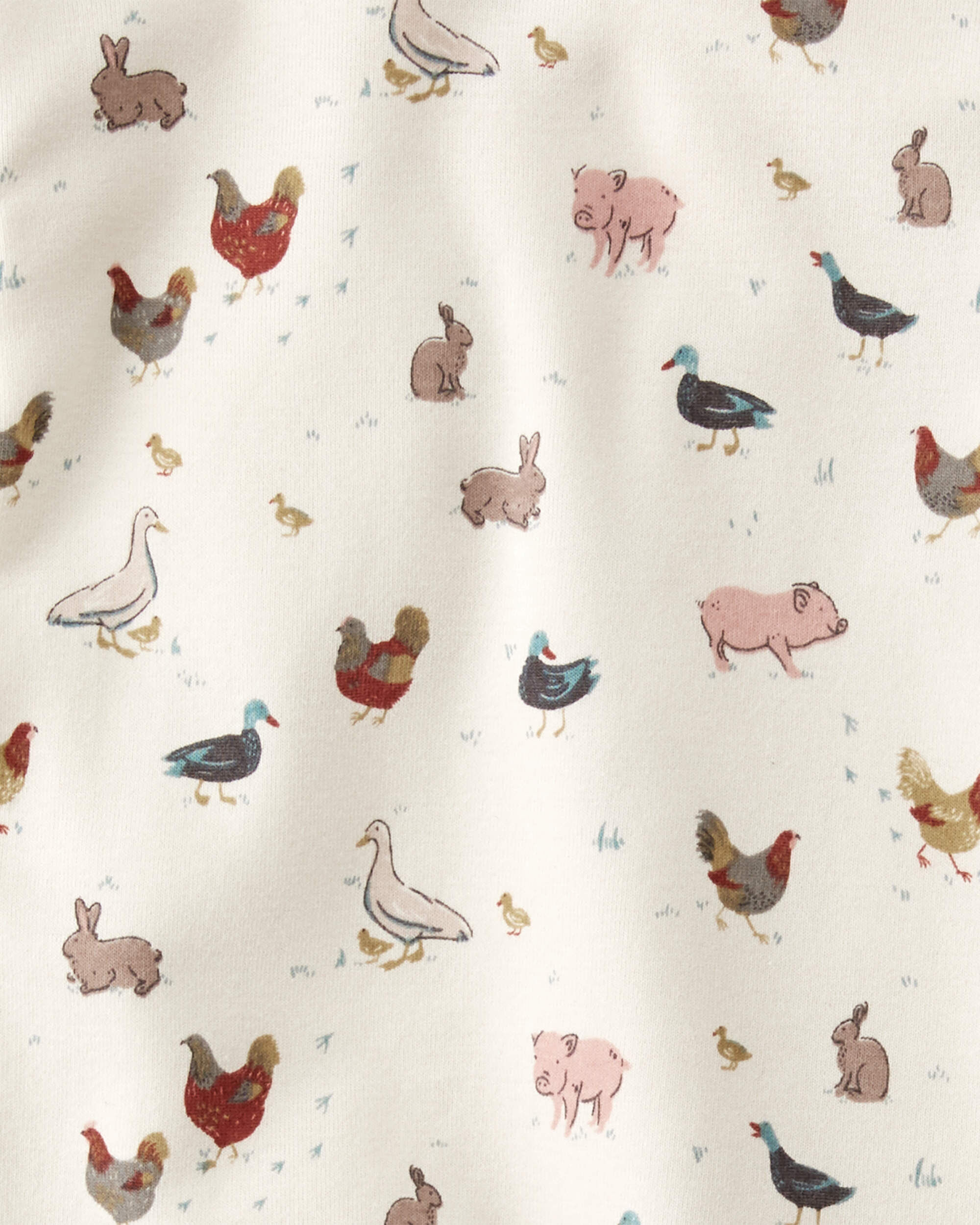 Toddler Organic Cotton Pajamas in Farm Friends - Image 4