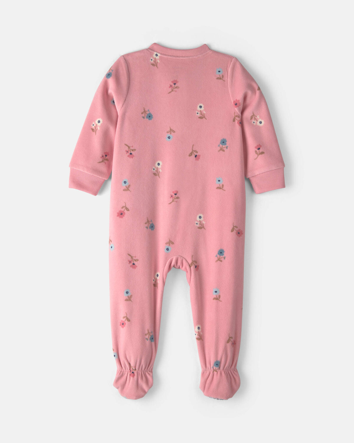 Toddler Girl 1-Piece Butterfly Fleece Loose Fit Footed Pajama - Pink - Image 2