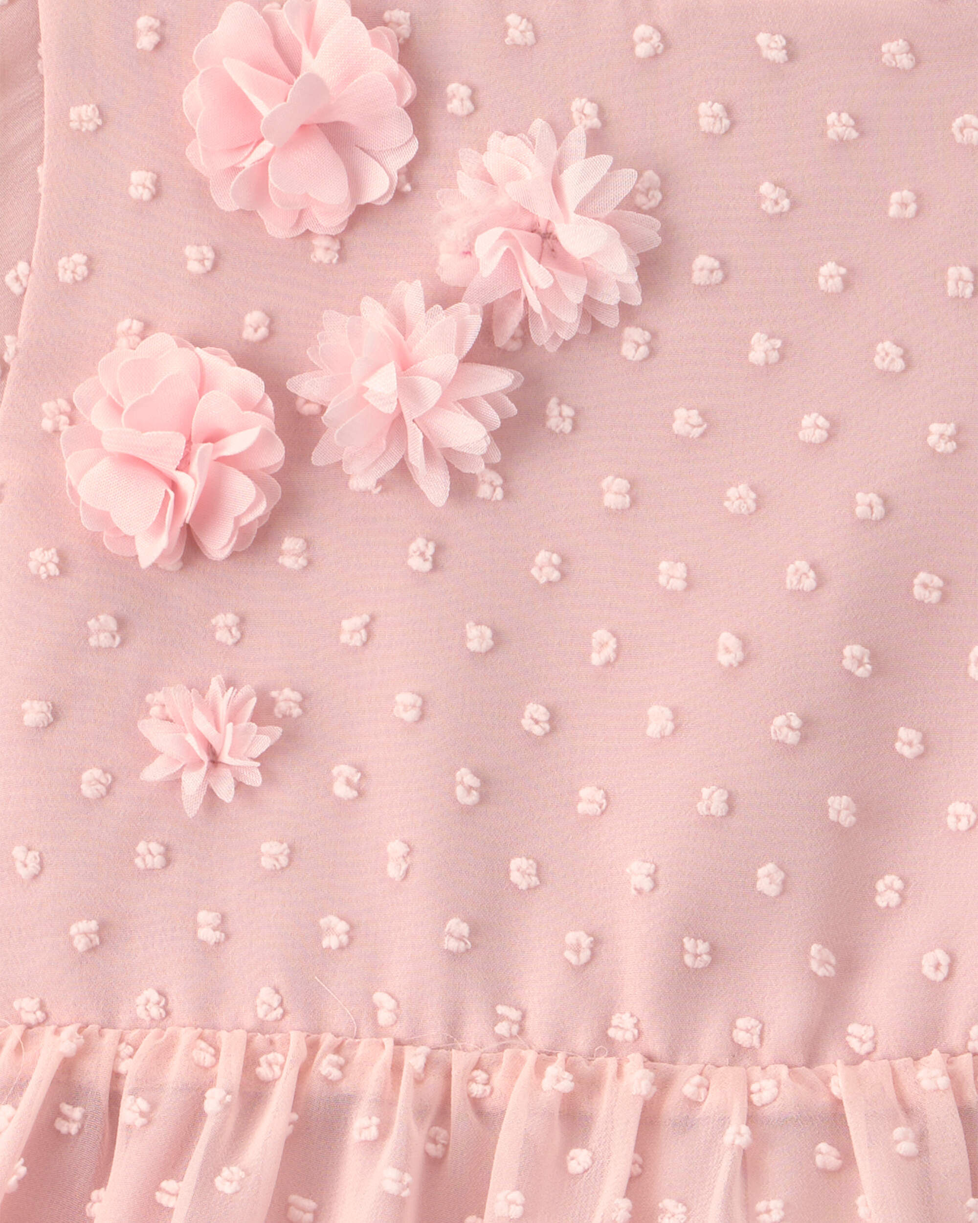 Toddler Swiss Dot Occasion Dress - Pink - Image 4
