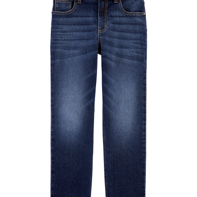 Kid Dark Wash Husky-Fit Classic Jeans