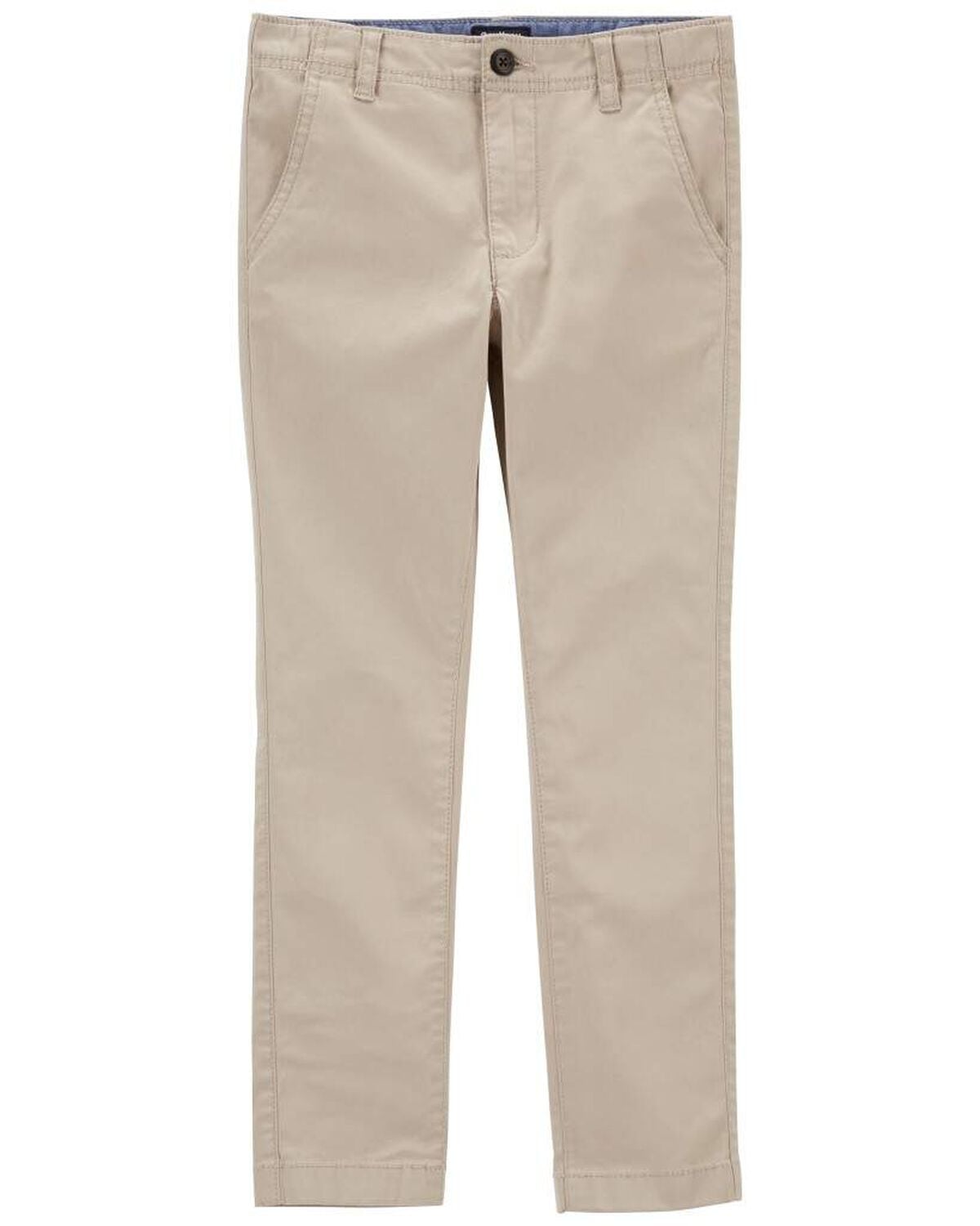 Boys Husky Fit Stretch Chino Pants - Khaki