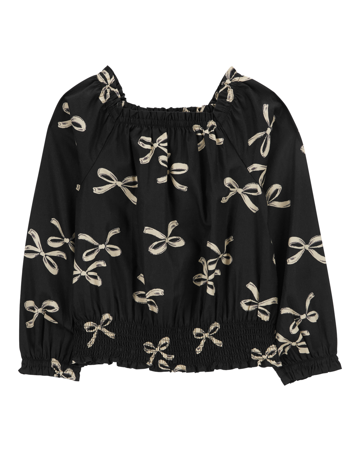 Kid Bow Print Blouse