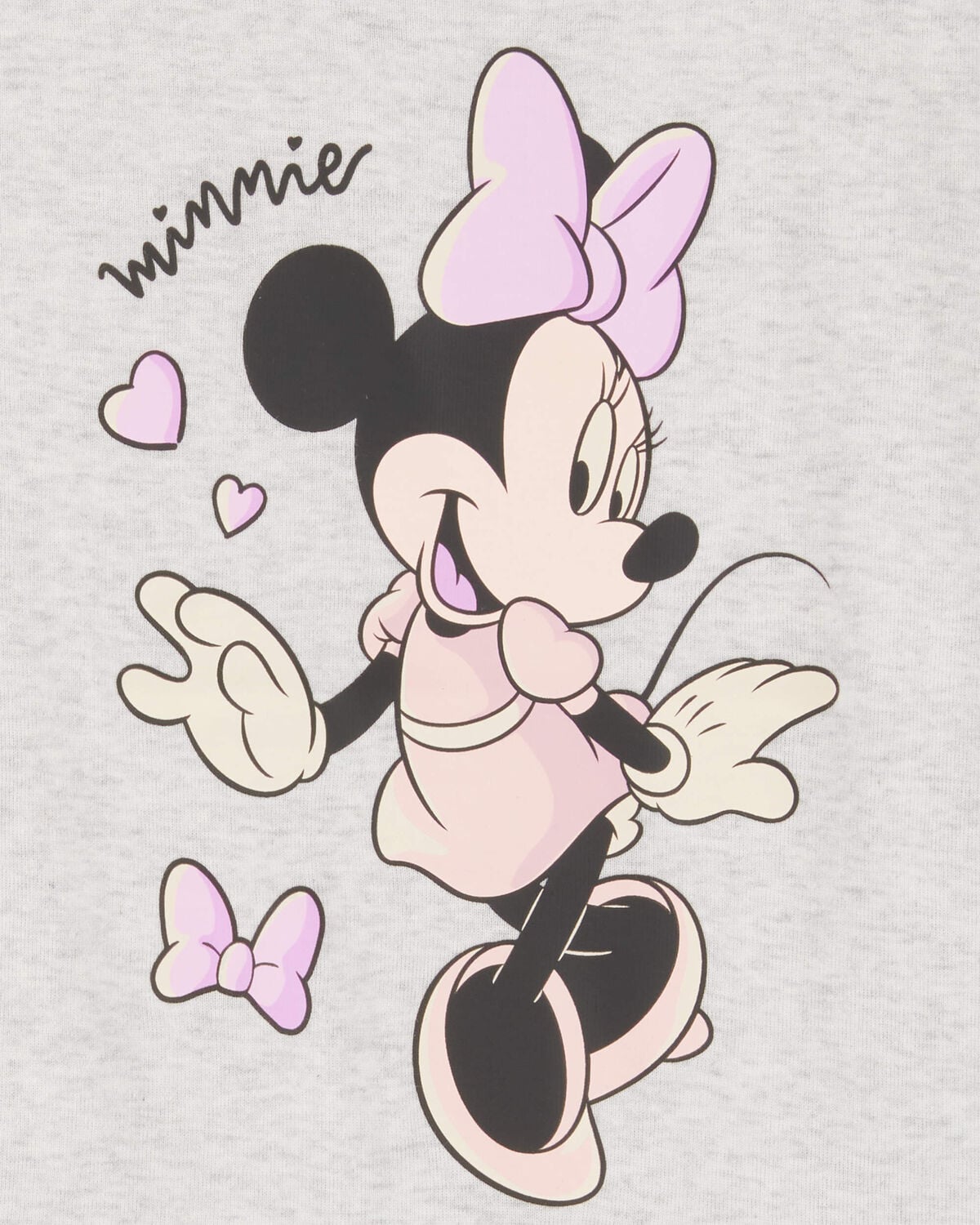 Girls Minnie Mouse Snug Fit Cotton 2-Piece Pajamas - Image 2