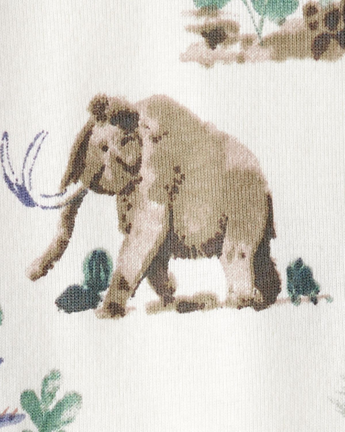 Kids Dinosaur Print Organic Cotton 2-Piece Pajamas - Image 3