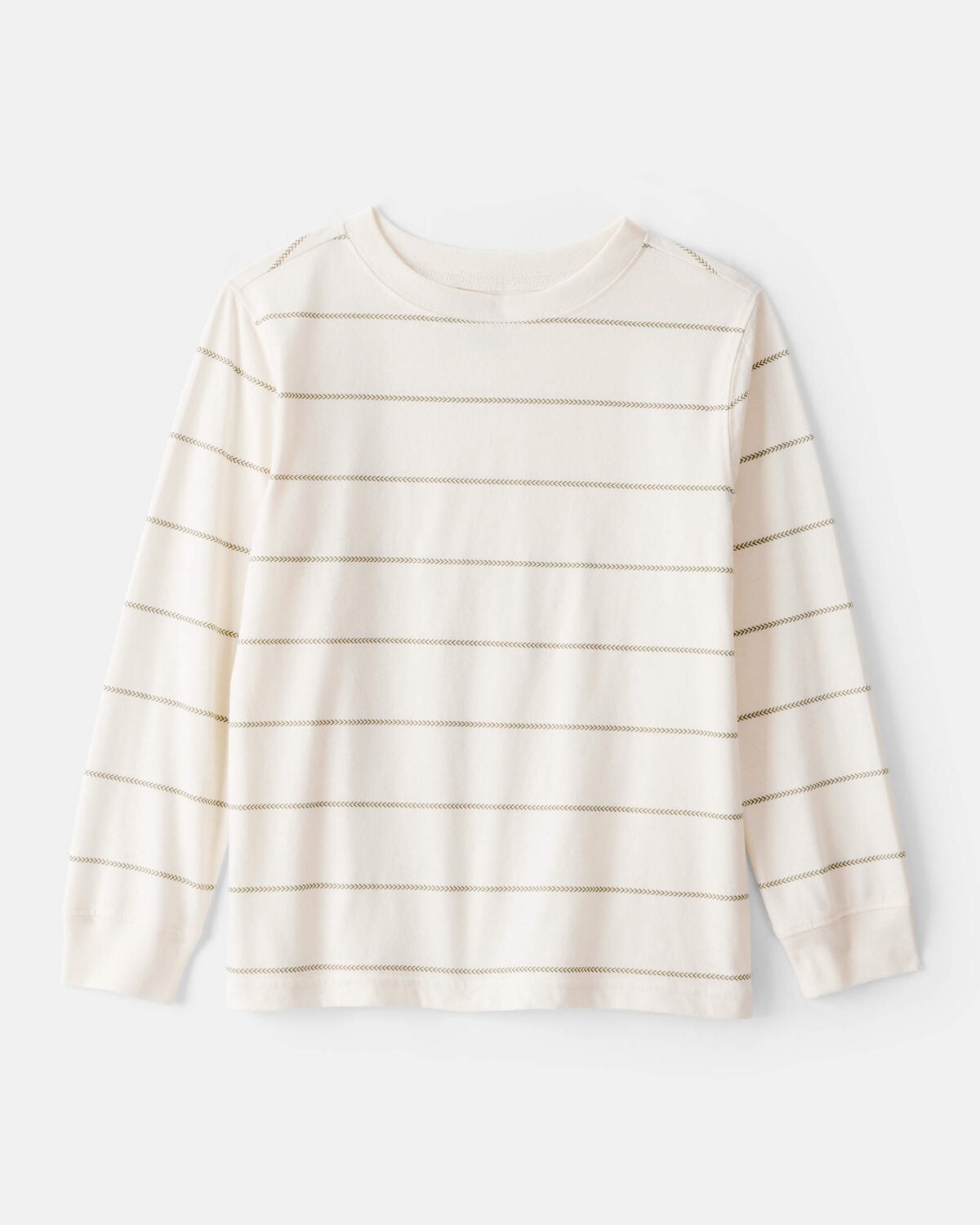 Boys Striped Long-Sleeve Tee - Ivory