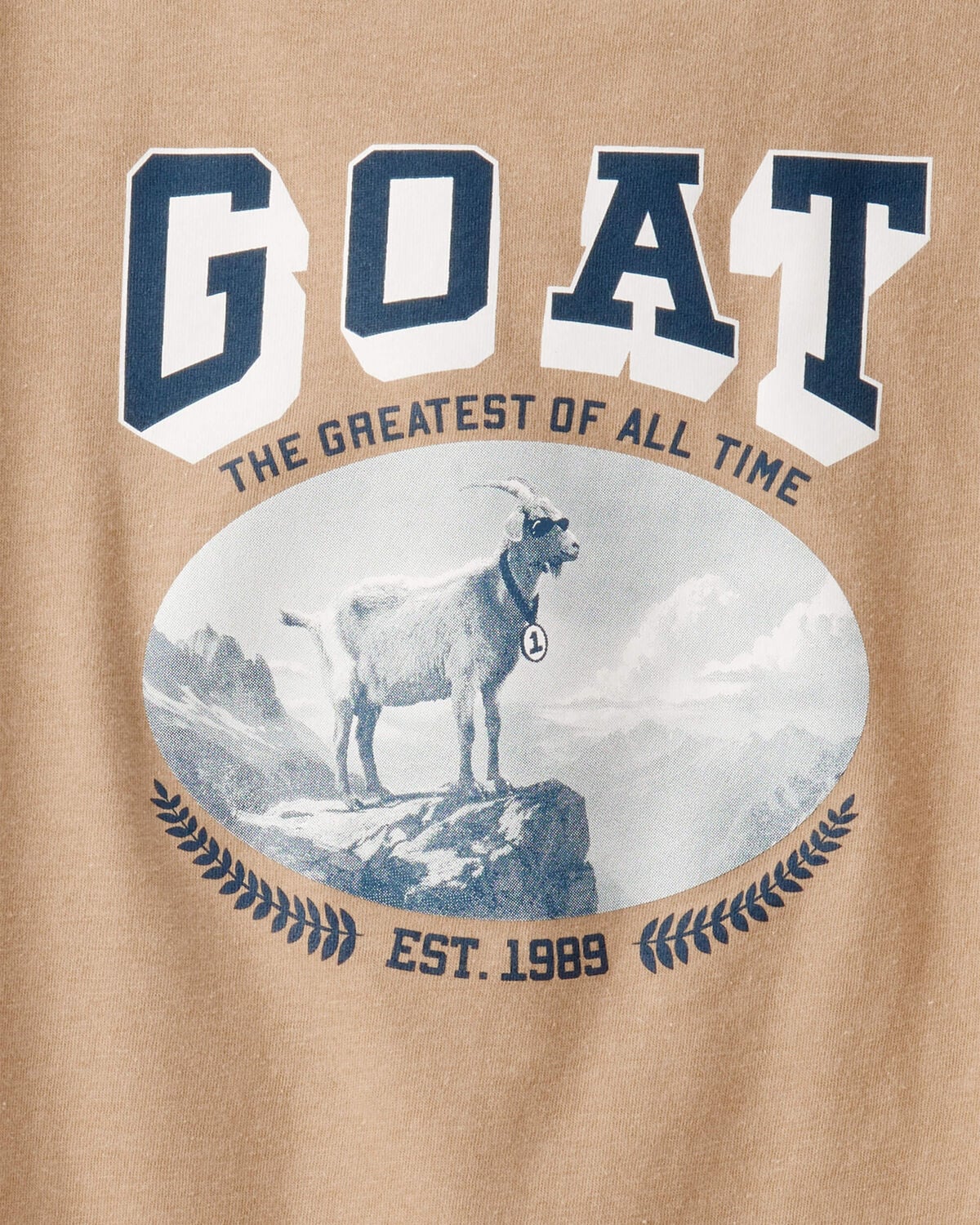 Boys GOAT Long-Sleeve Graphic Tee - Brown - Image 2