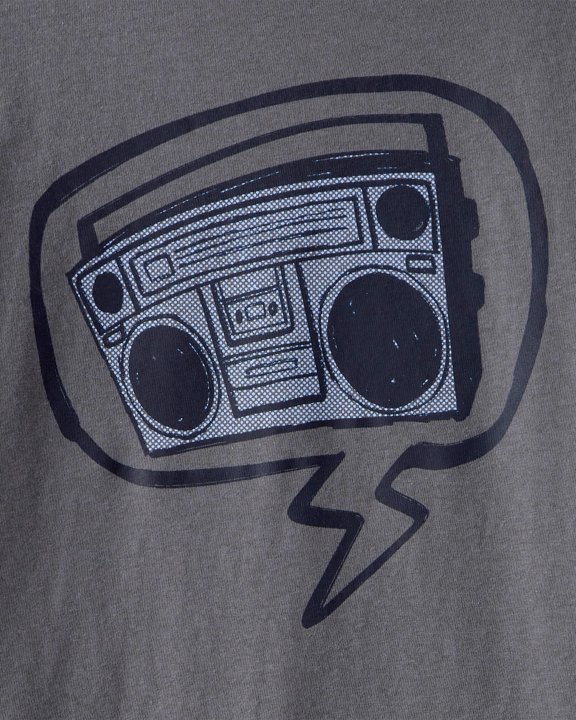 Boys Pizza Long-Sleeve Graphic Tee - Grey - Image 4