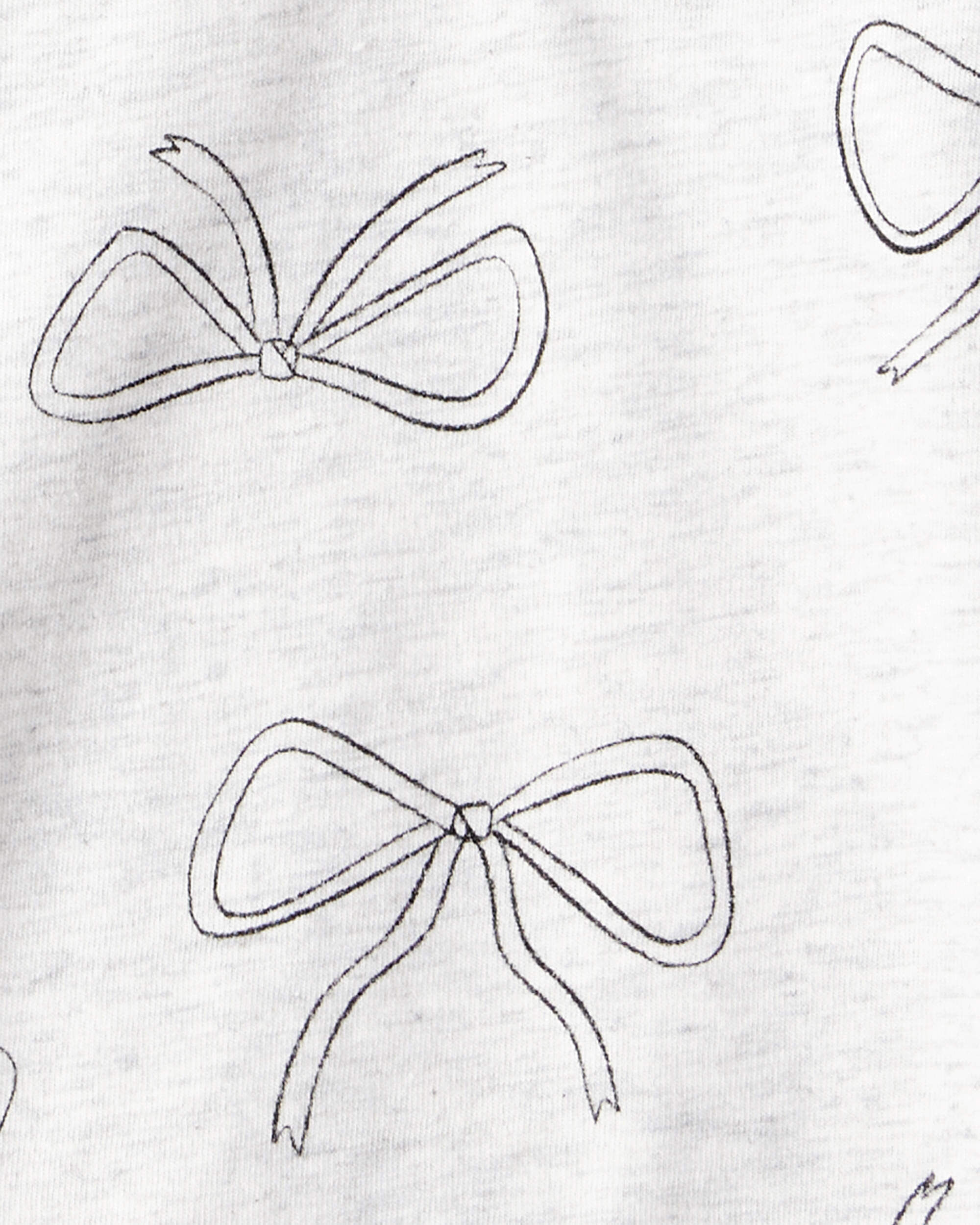 Girls Bow Print Long-Sleeve Top - Grey - Image 3