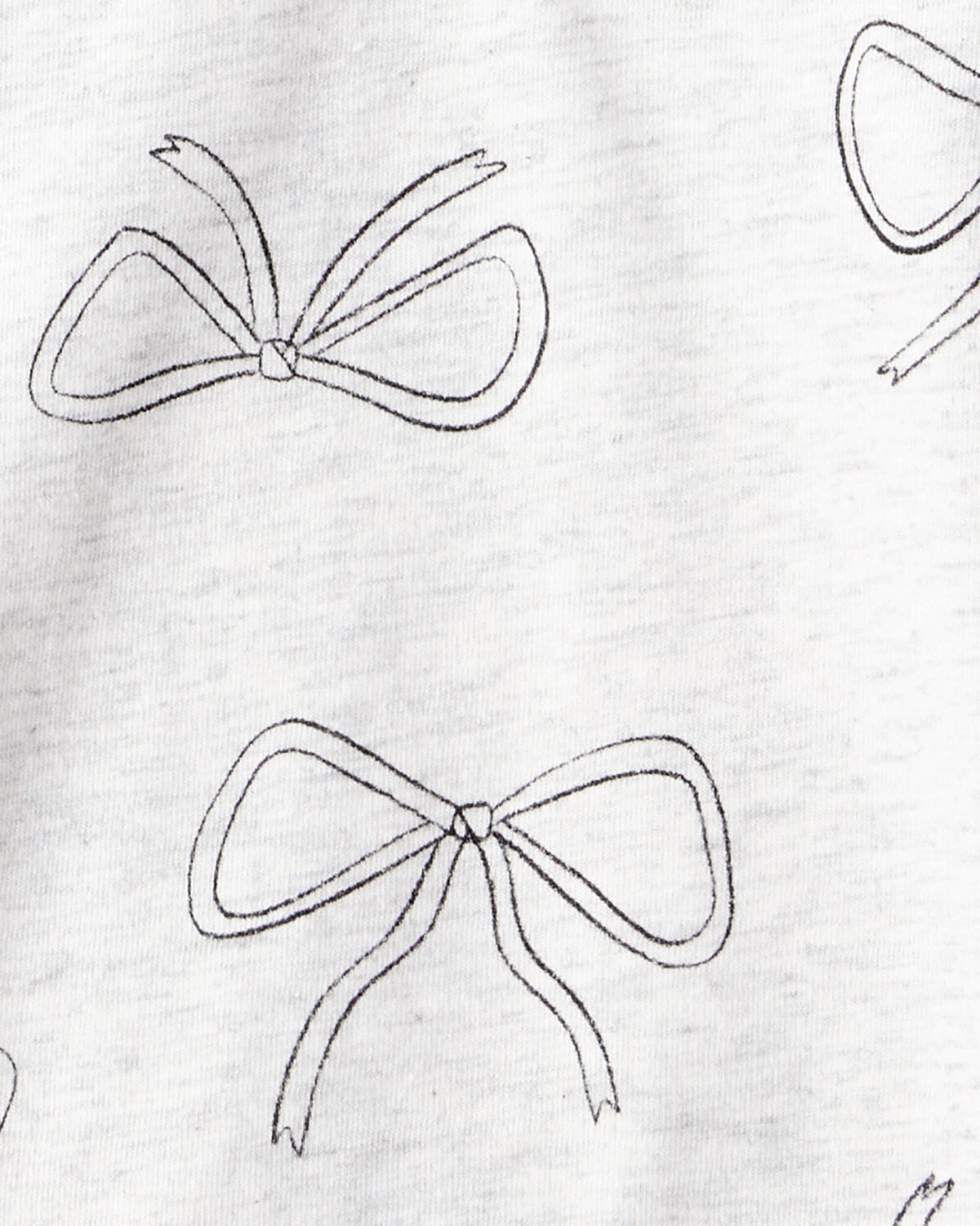 Girls Bow Print Long-Sleeve Top - Grey - Image 2