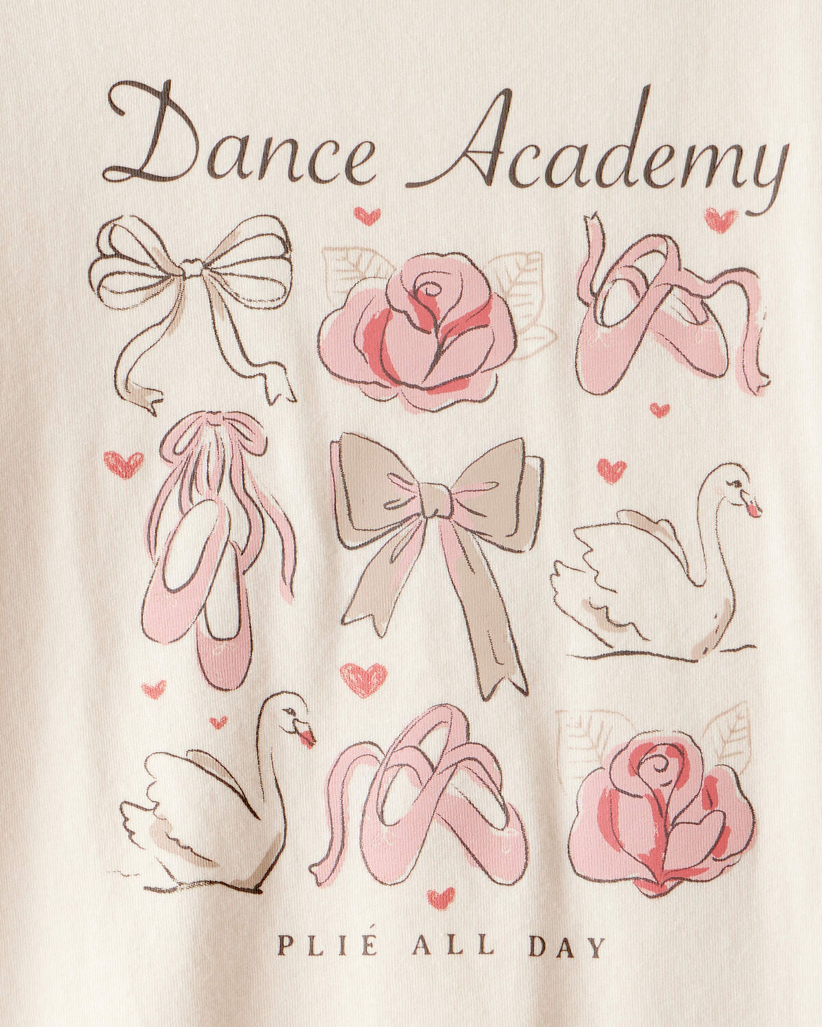 Girls Dance Academy Long-Sleeve Graphic Tee - Cream - Image 2