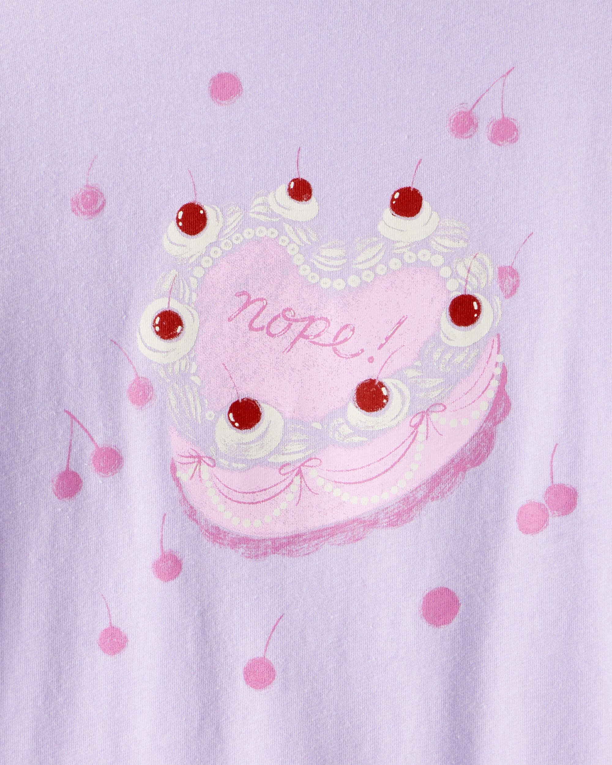 Girls Heart Cake Long-Sleeve Graphic Tee - Purple - Image 3