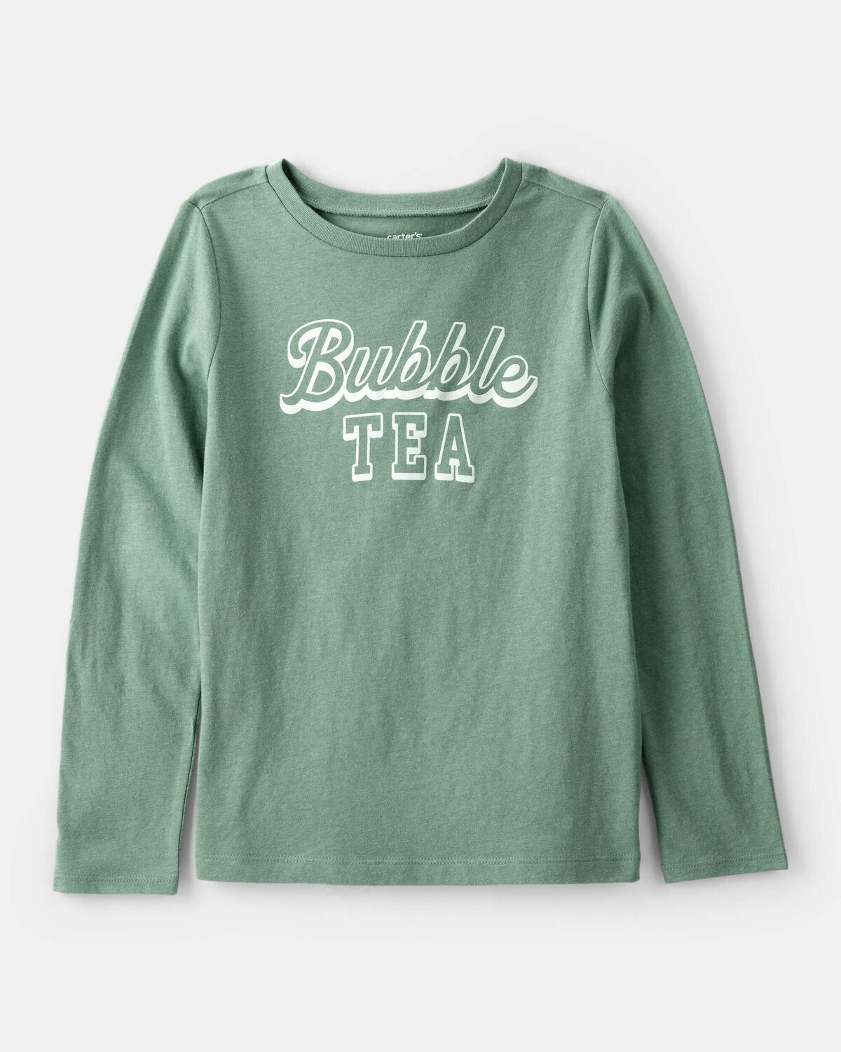 Girls Bubble Tea Long-Sleeve Graphic Tee - Green