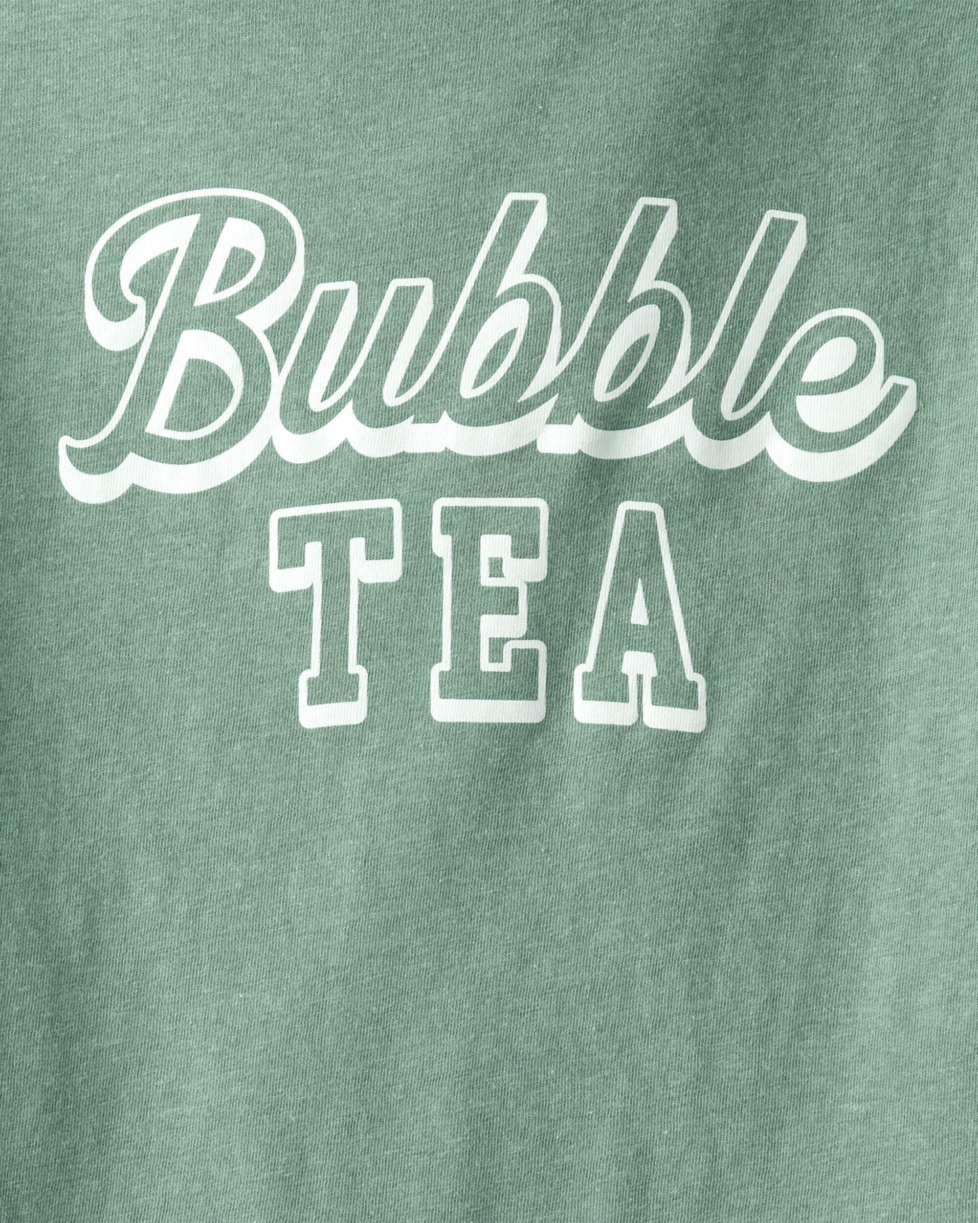 Girls Bubble Tea Long-Sleeve Graphic Tee - Green - Image 3
