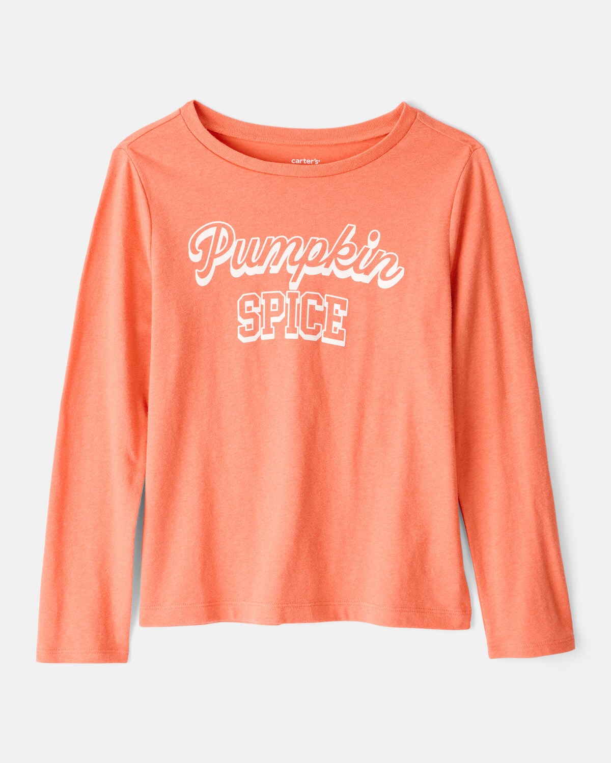 Girls Pumpkin Spice Long-Sleeve Graphic Tee - Orange