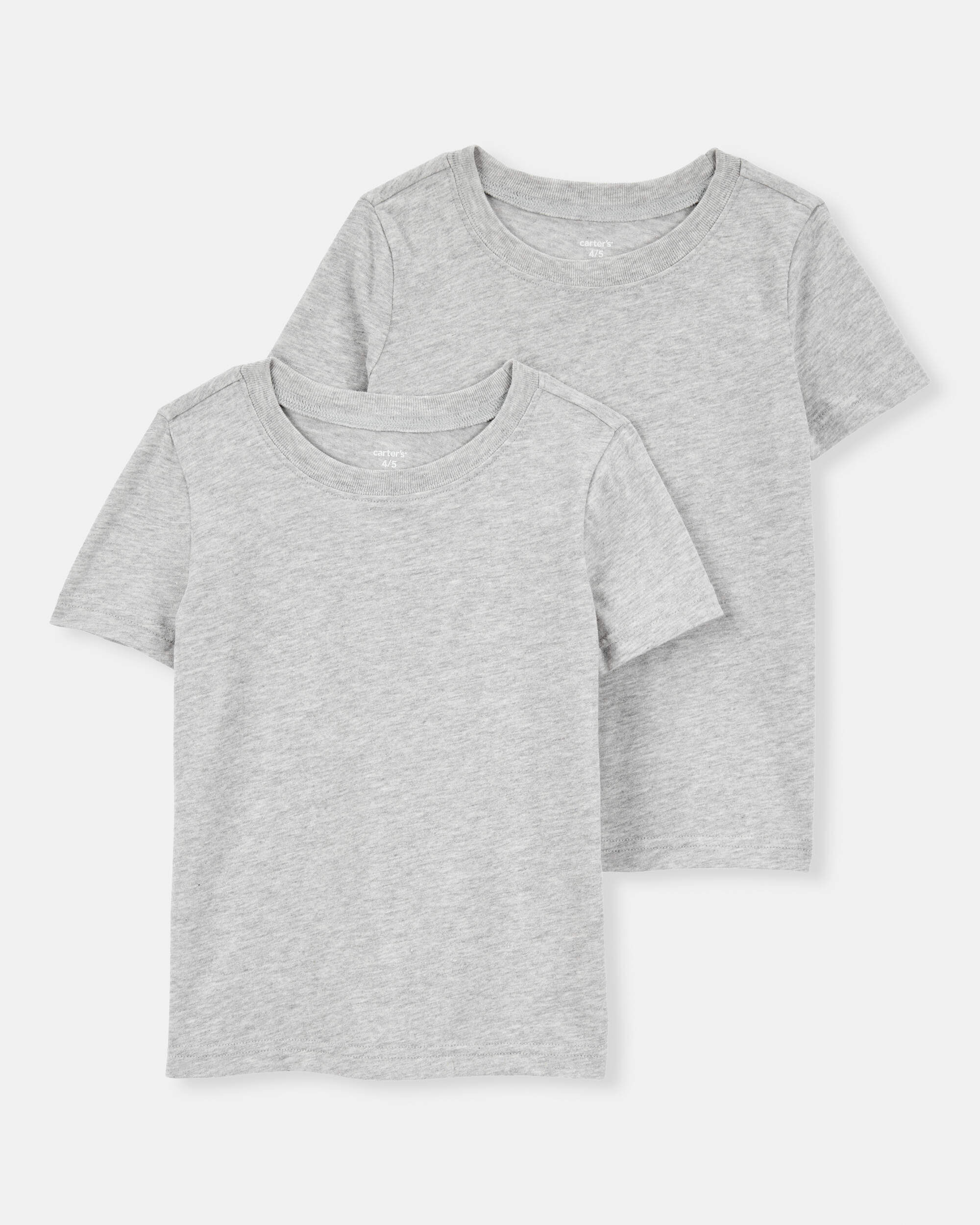 Boys 2-Pack Short-Sleeve Undershirts - Black/White - Image 3