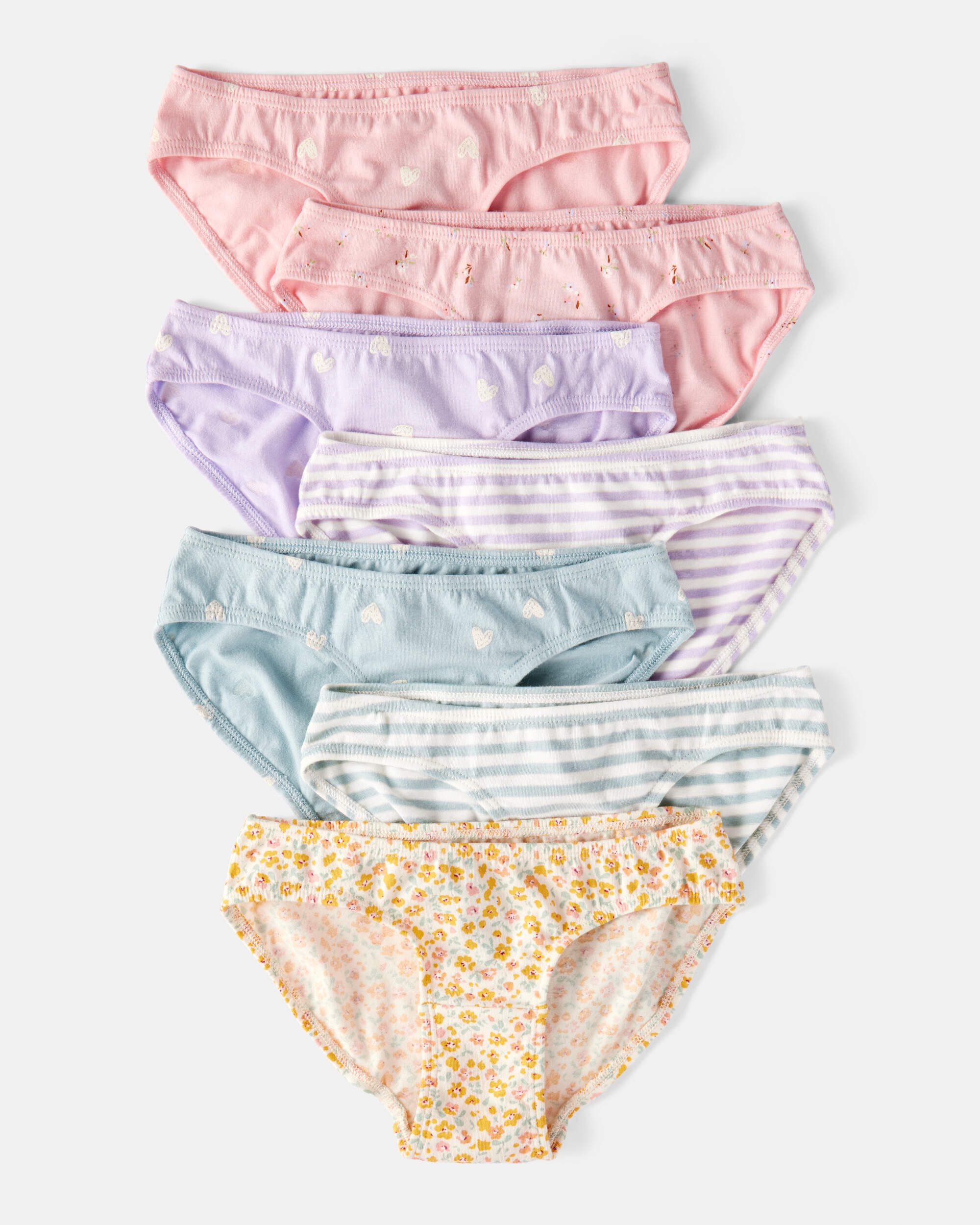 Girls 7-Pack Floral Bikini Underwear - Image 3