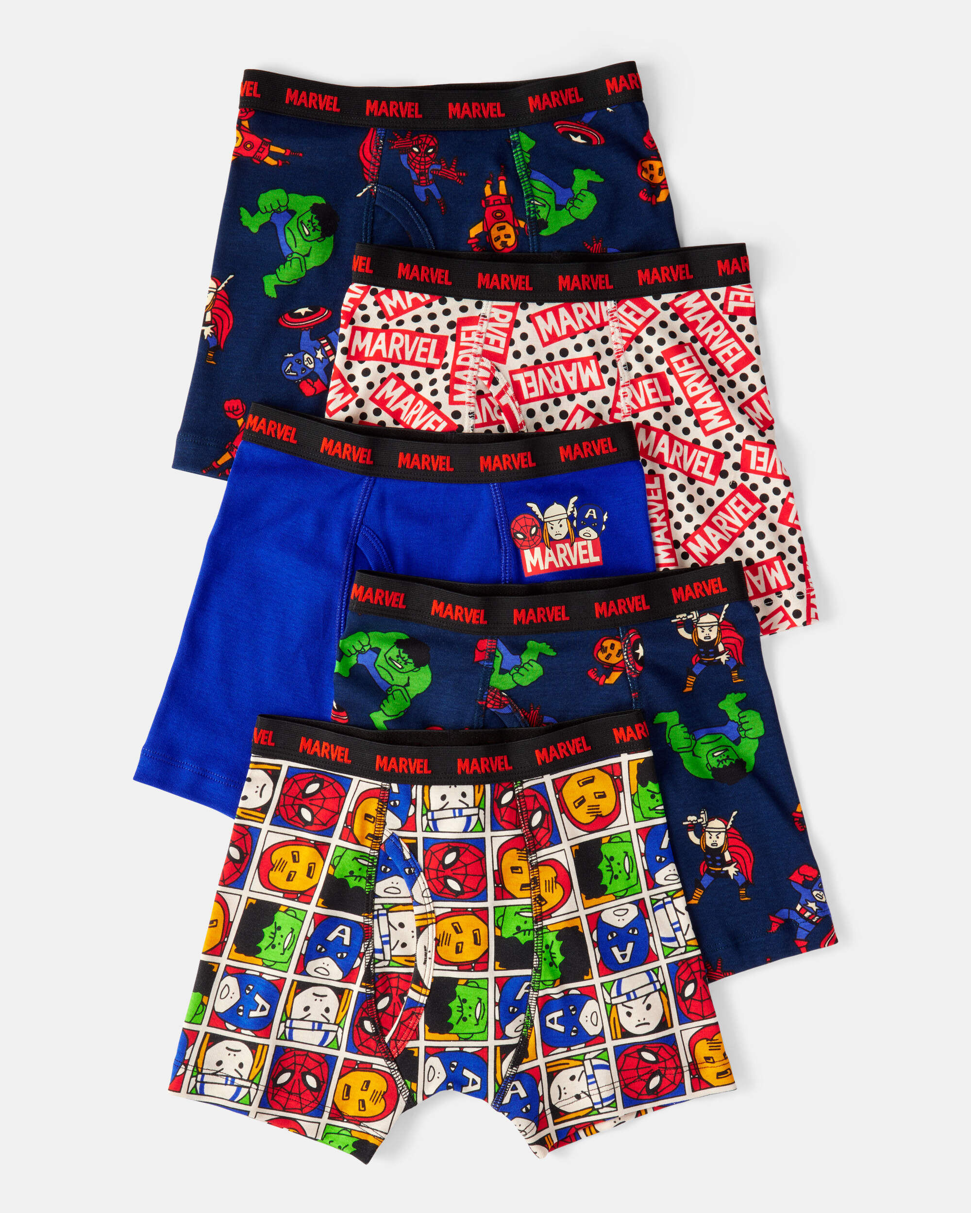 Boys 5-Pack Minecraft® Print Boxer Brief Underwear - Blue/Green/Black - Image 4