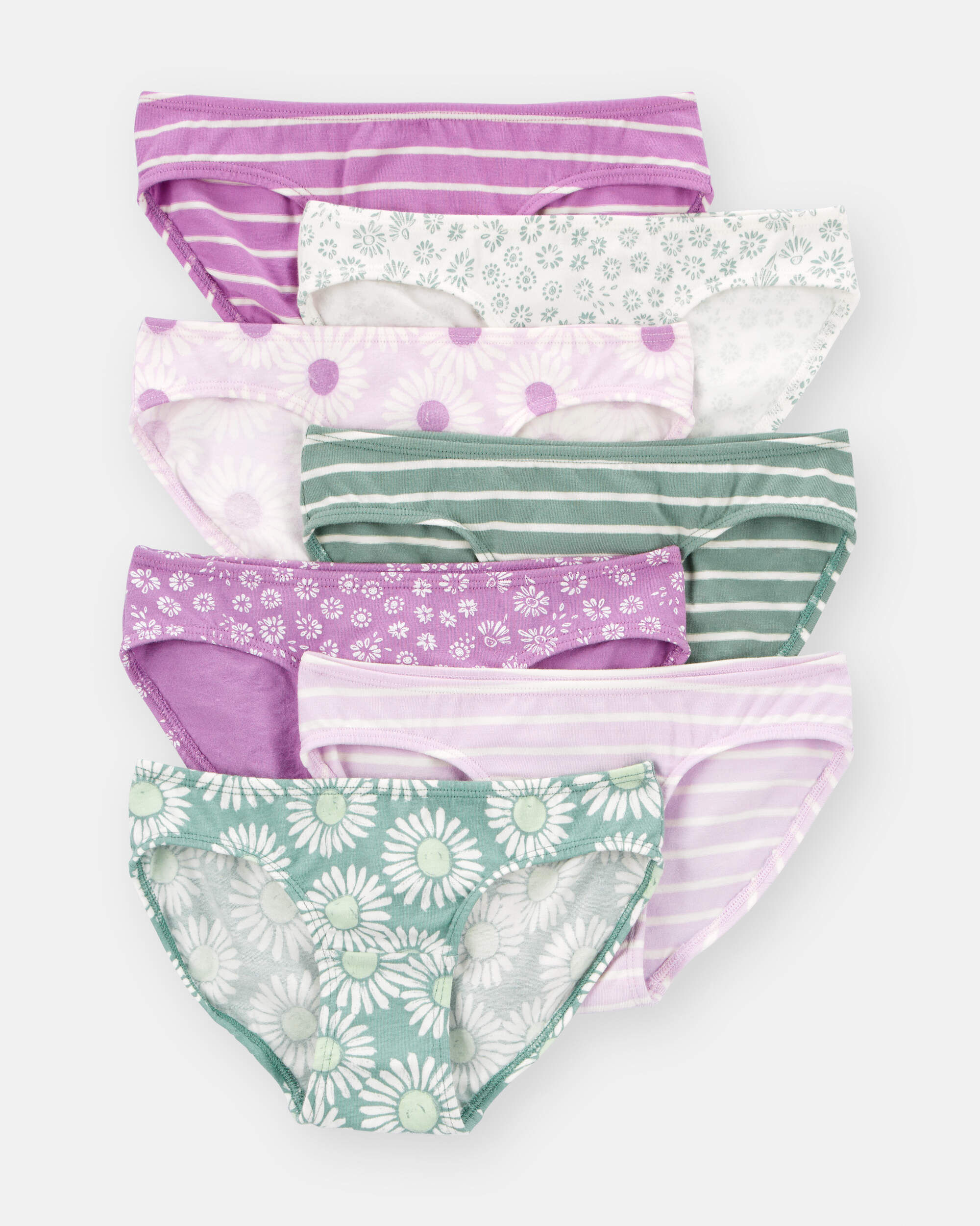 Girls 7-Pack Floral Bikini Underwear - Image 2