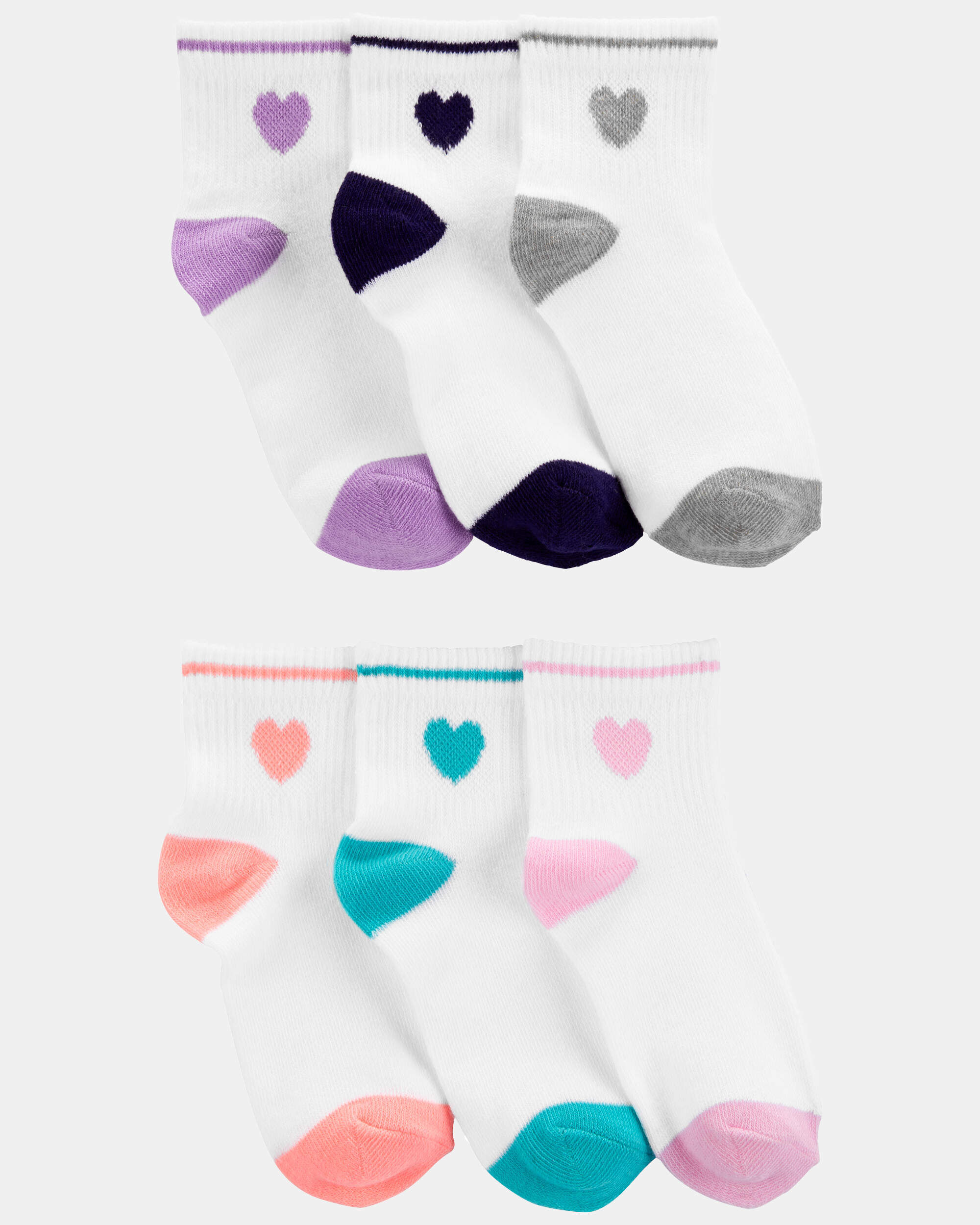 Girls 6-Pack Crew Socks - Image 2