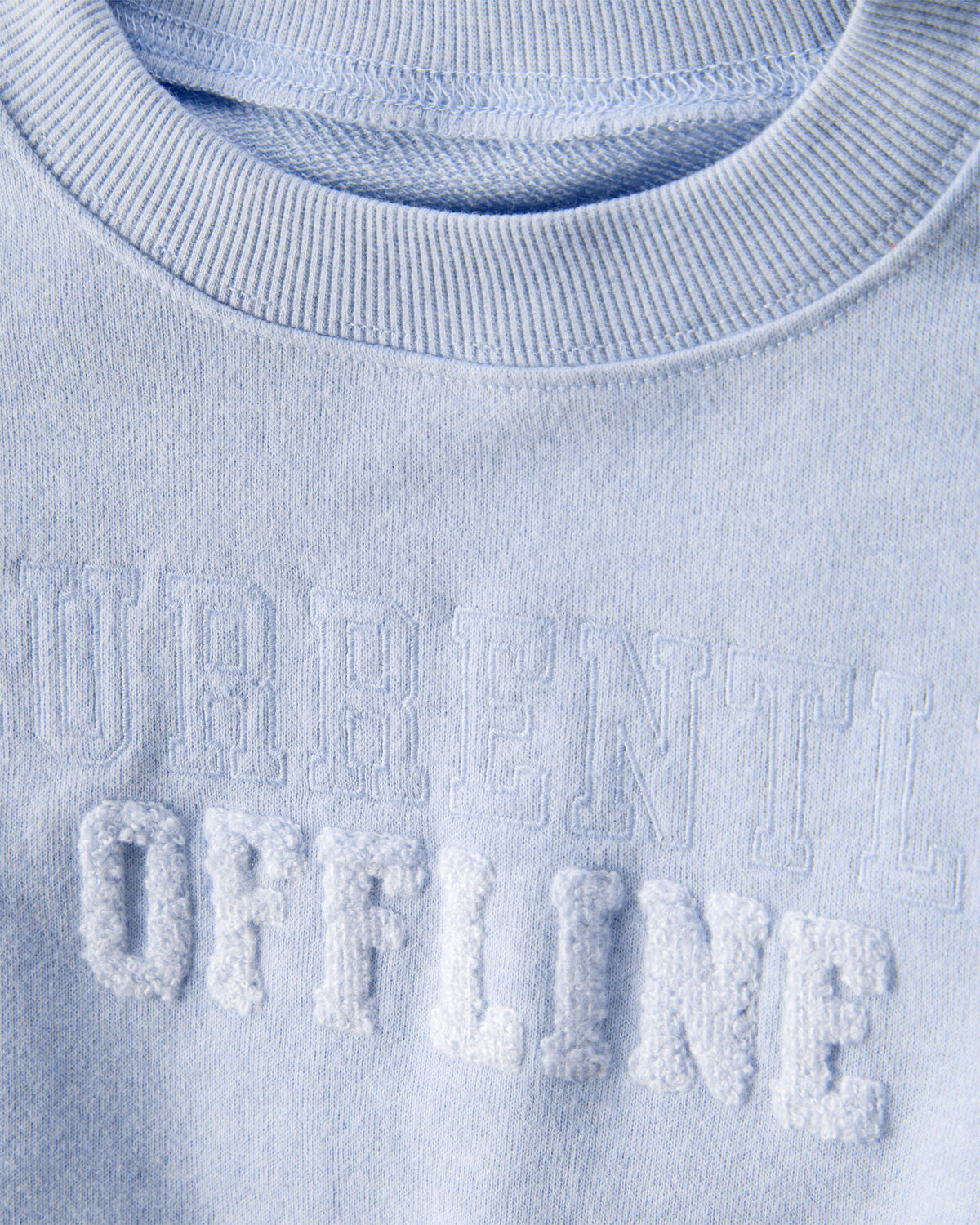 Kid Oversized "Currently Offline" Graphic Sweatshirt - Blue - Image 2
